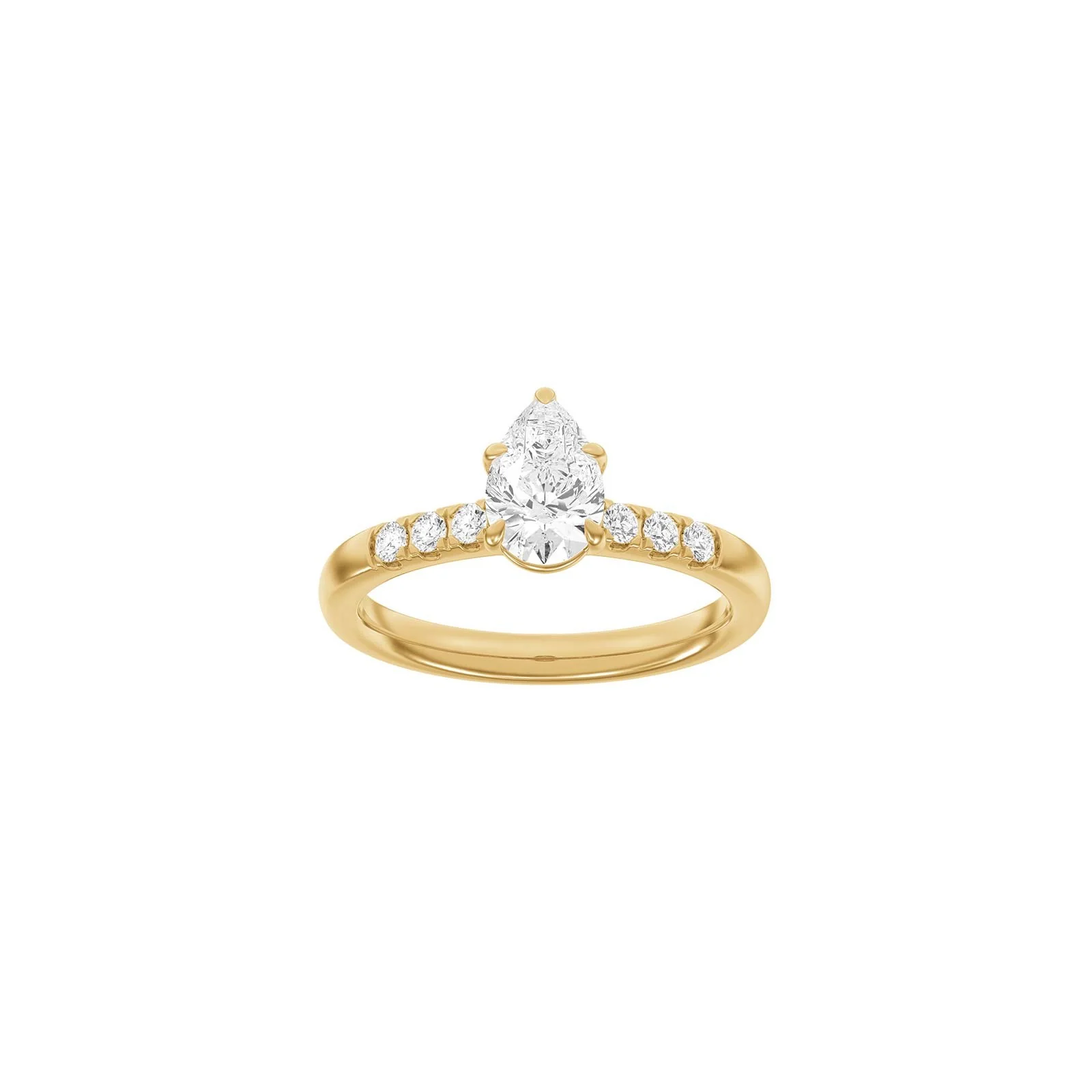 LUXURY Modern dråbe 14kt. guldring m. lab grown diamant 1,2ct TW/VS2 - Image 4