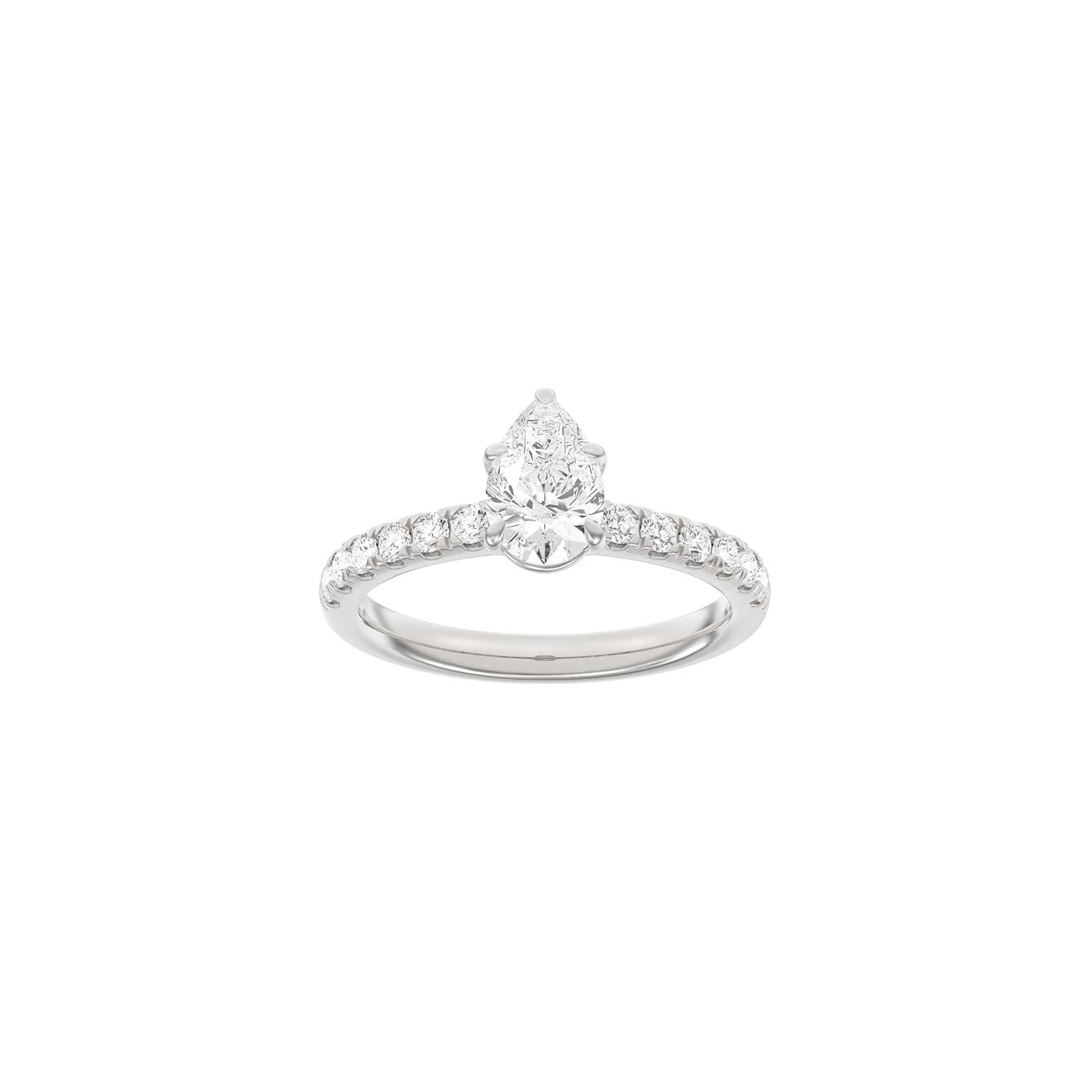 LUXURY Modern dråbe 14kt. guldring m. lab grown diamant 1,4ct TW/VS2 - Image 3