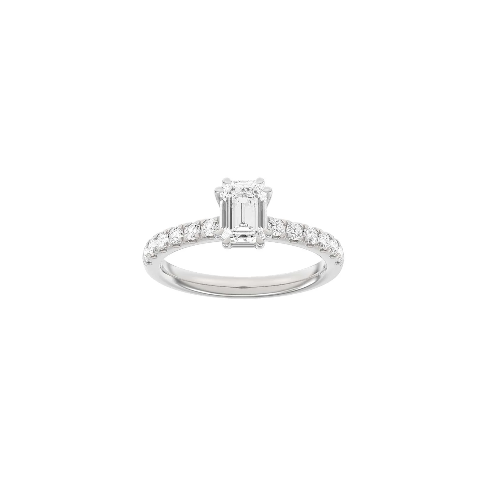 LUXURY Modern firkant 14kt. guldring m. lab grown diamant 1,4ct TW/VS2 - Image 3