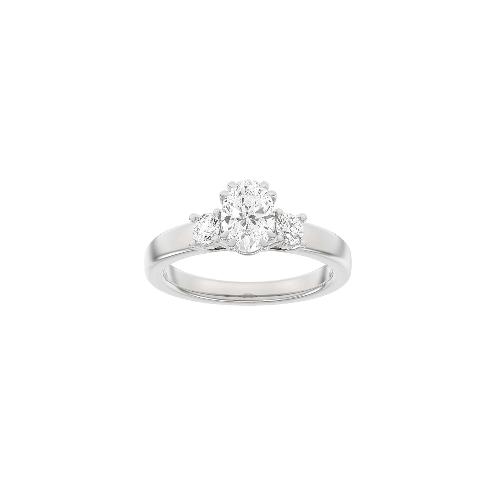 LUXURY Modern oval 14kt. guldring m. lab grown diamant 1,33ct TW/VS2 - Image 3