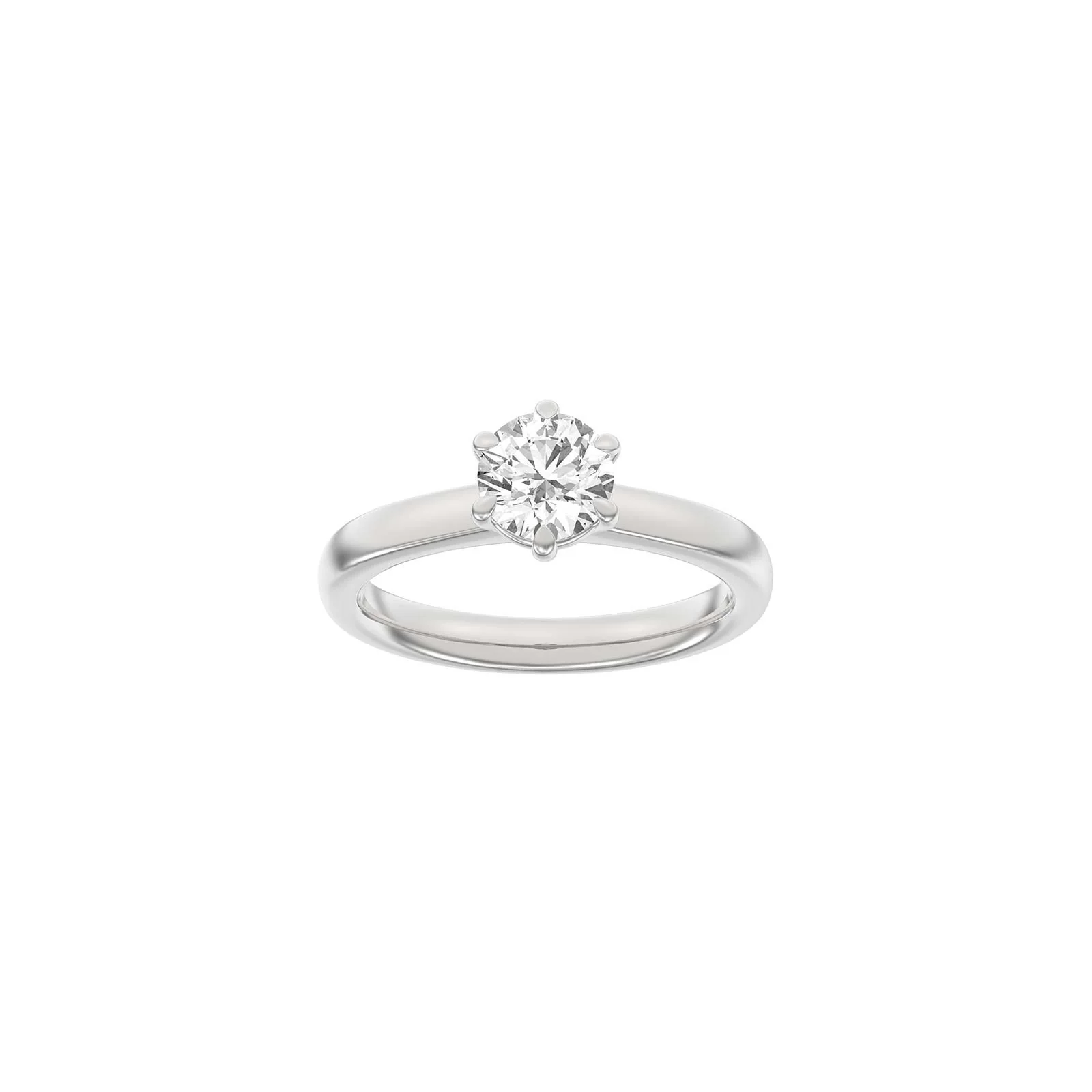 LUXURY Modern rund 14kt. guldring m. lab grown diamant 1,0ct TW/VS2 - Image 3