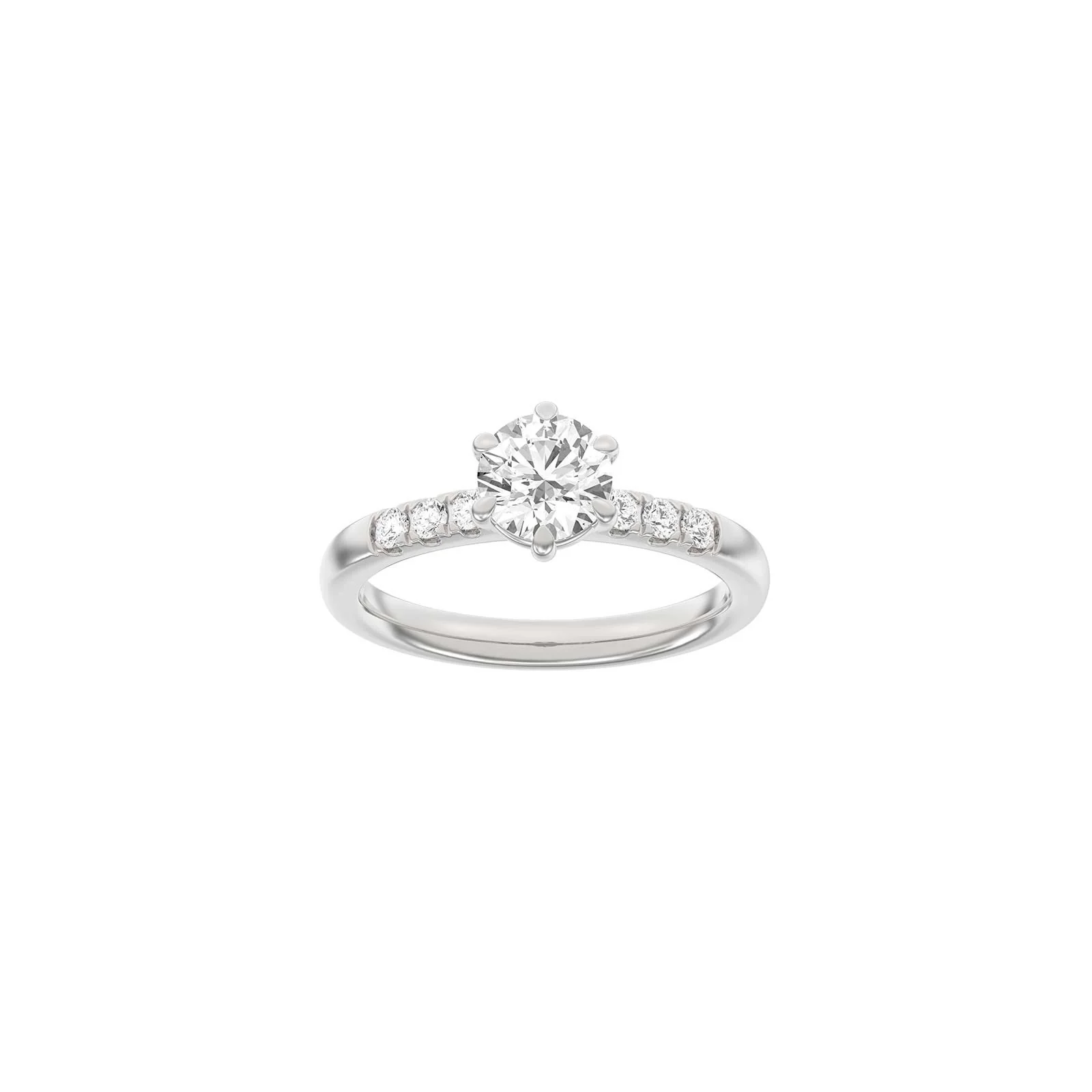 LUXURY Modern rund 14kt. guldring m. lab grown diamant 1,2ct TW/VS2 - Image 3