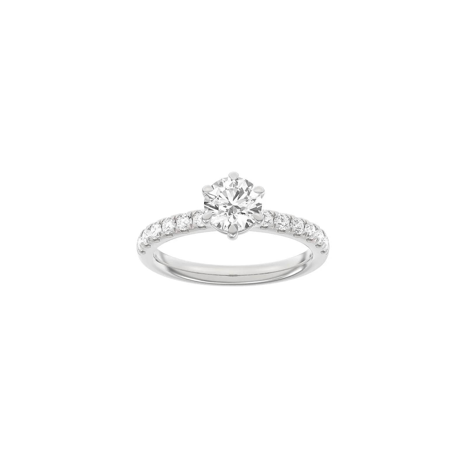 LUXURY Modern rund 14kt. guldring m. lab grown diamant 1,4ct TW/VS2 - Image 3