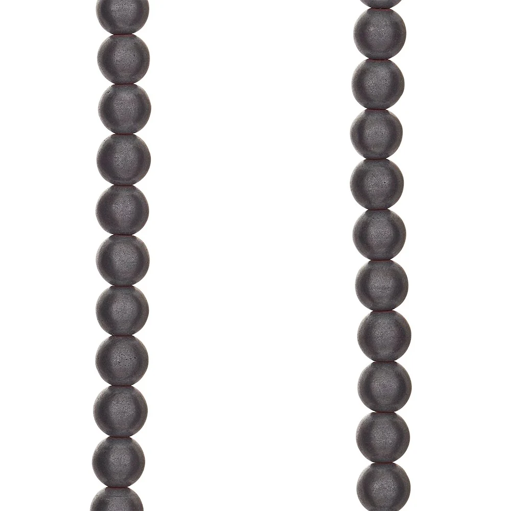 Mat hematite system-kæde 6mm