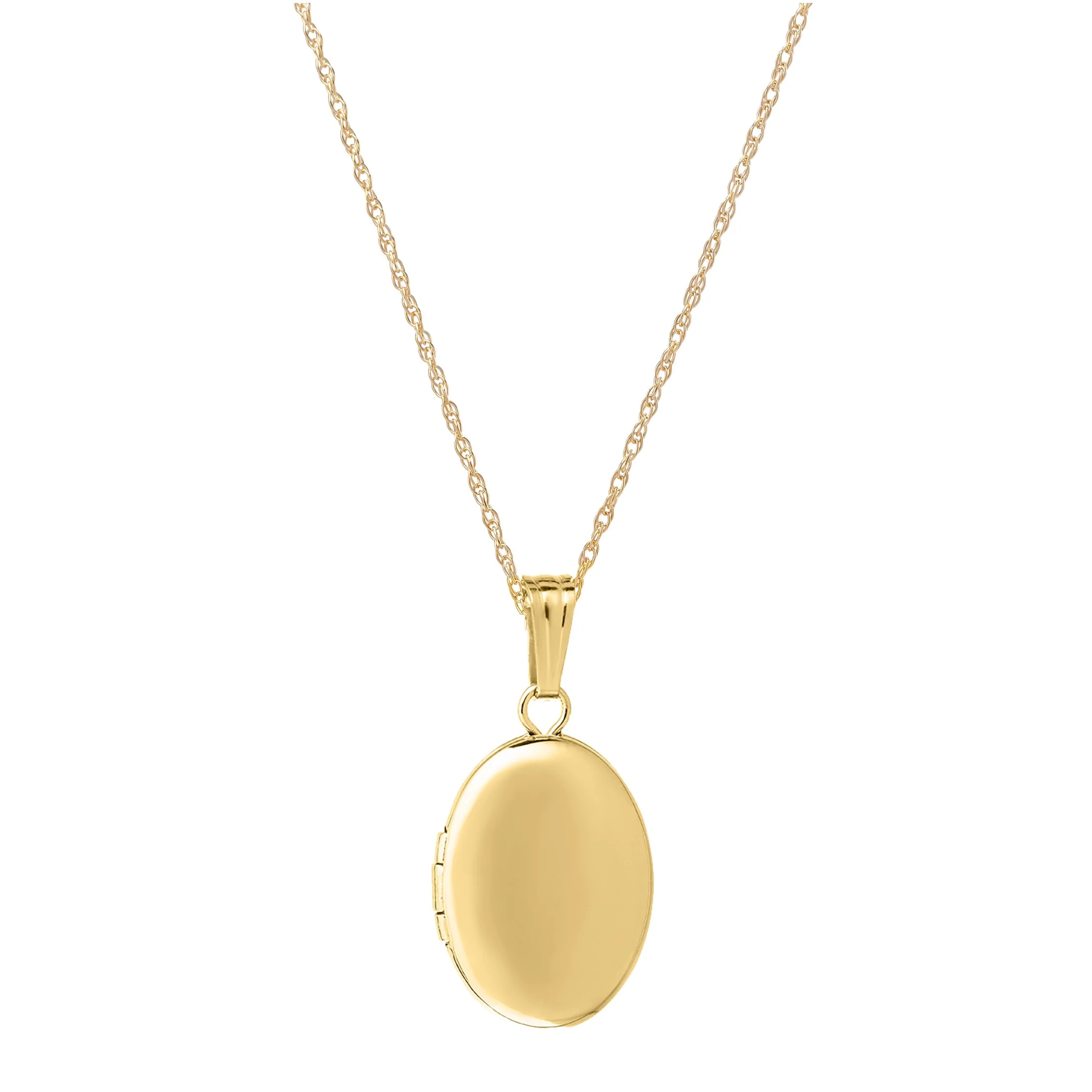 Medaljon m. 14kt. påvalset guld. Inkl. 45cm kæde