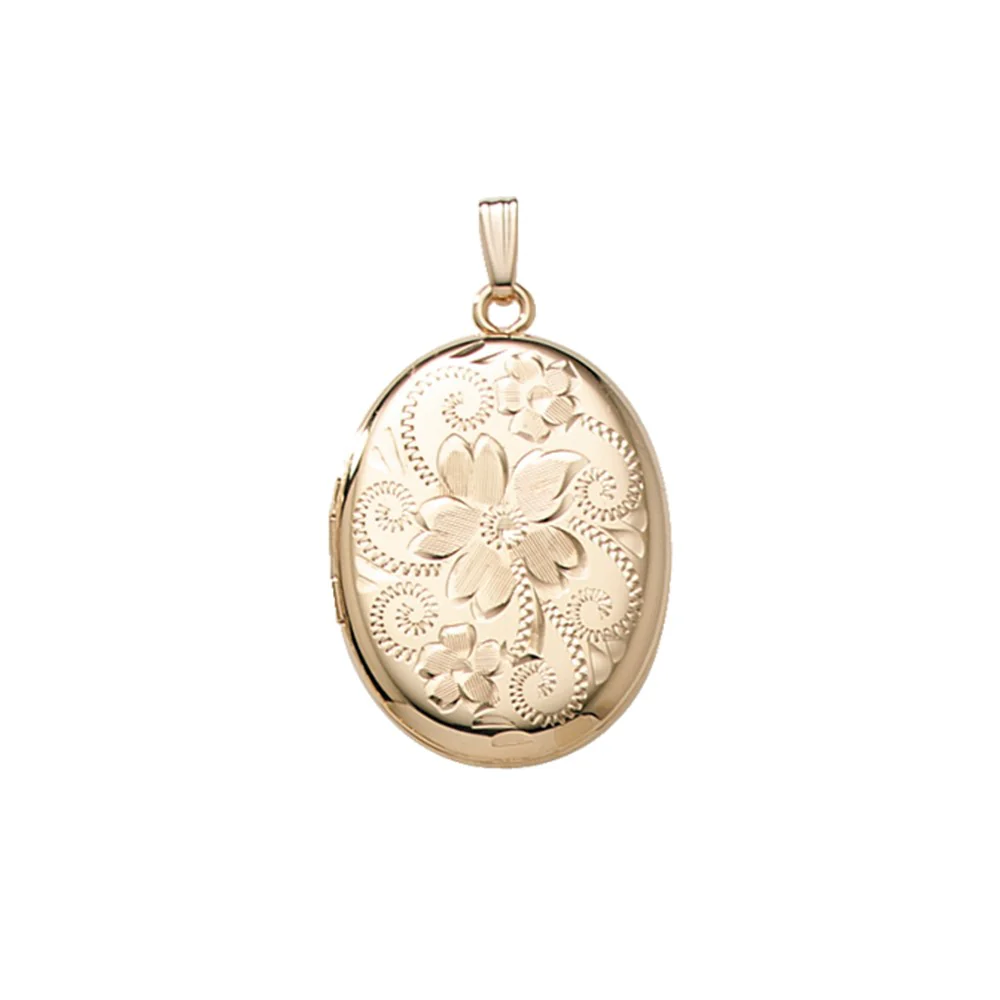 Medaljon m. 14kt. påvalset guld. Inkl. kæde - Image 2