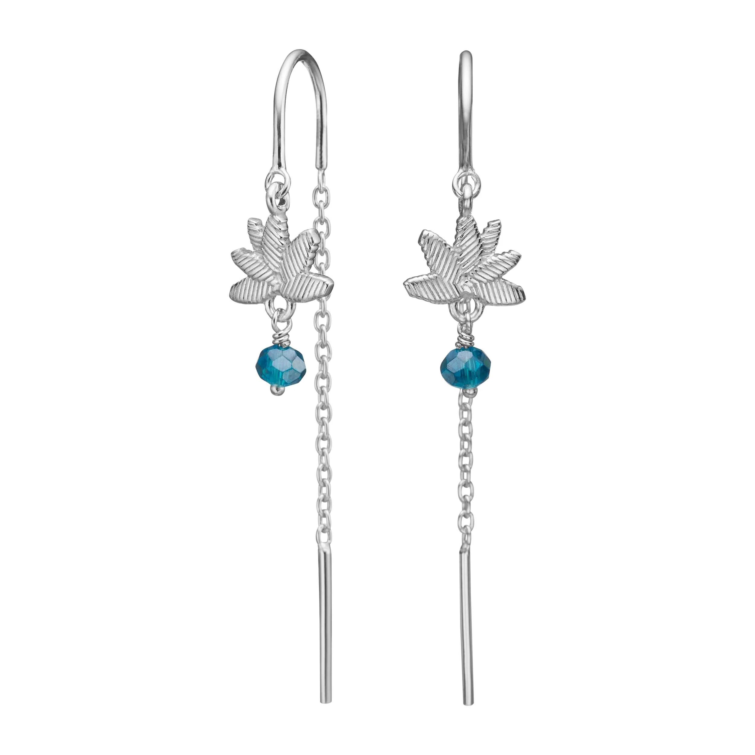 Ørehængere blå blomst BRODERIE52 - Image 3