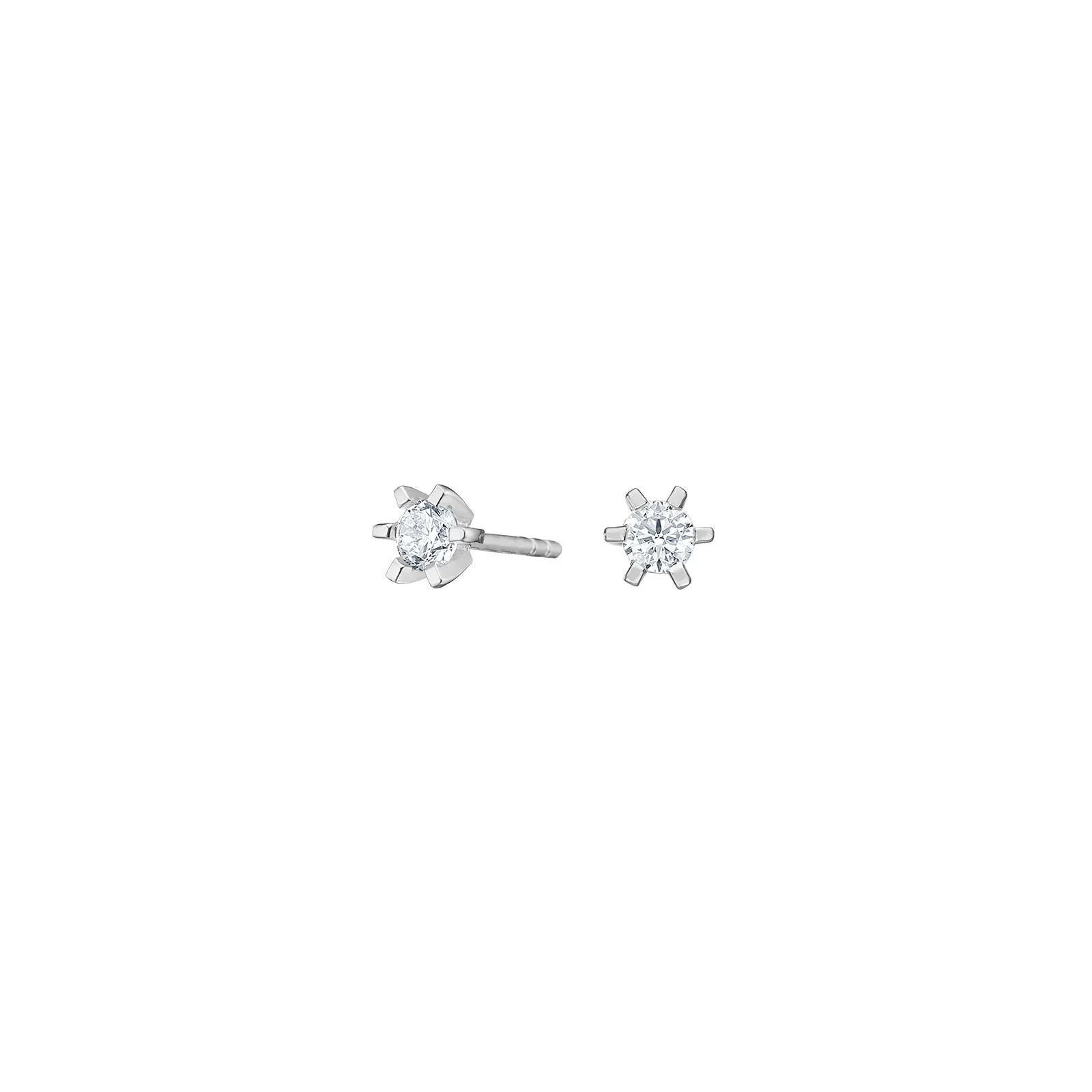 Rhd. sølv øreringe 6 grabber med 4 mm cz