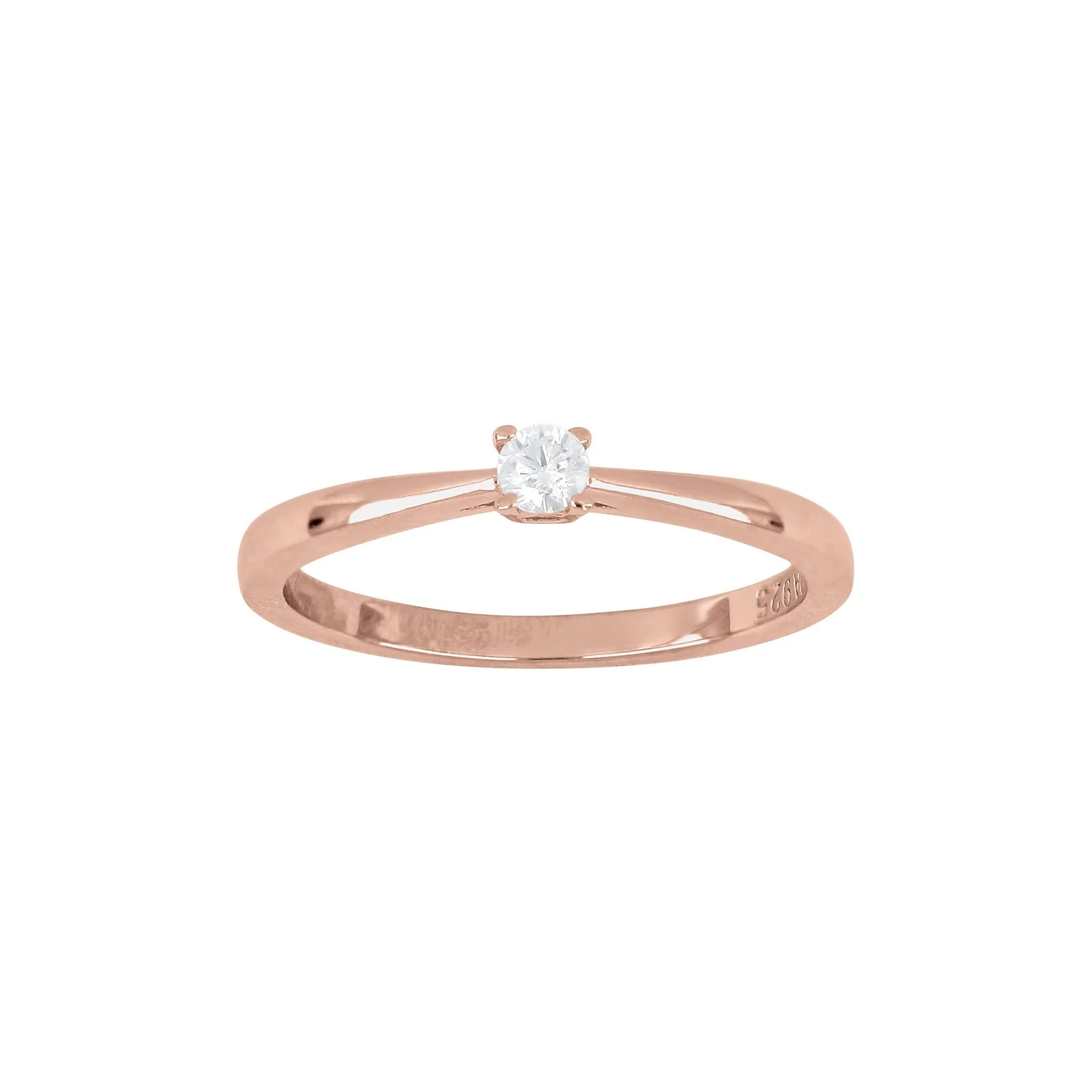 Rhd. sølv ring 3mm grab HEGENOR - Image 2