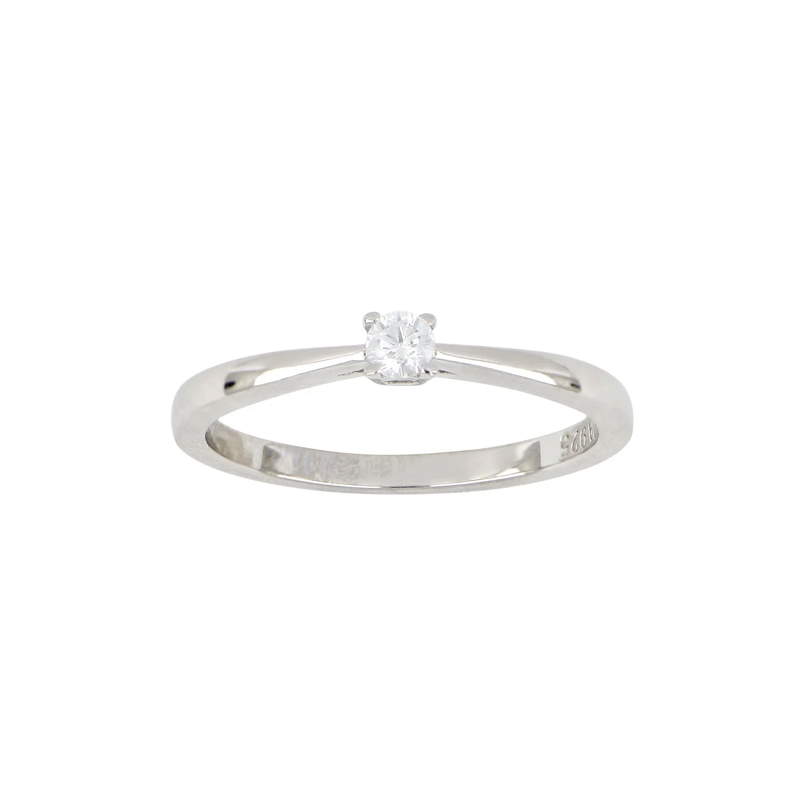 Rhd. sølv ring 3mm grab HEGENOR - Image 3