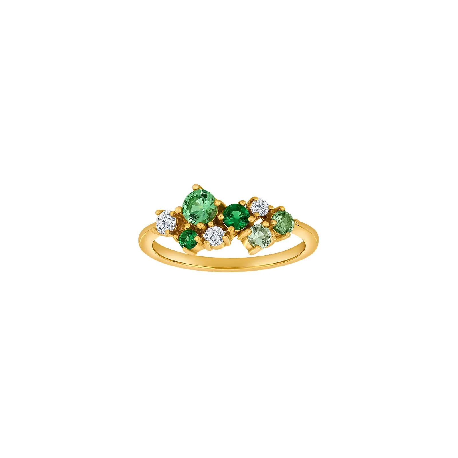 Rhd. Sølv ring NADINENOR grøn