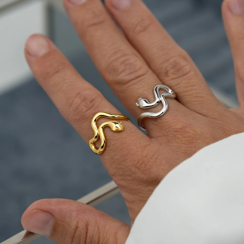 Rhd. sølv ring SERPENS52 - Image 2
