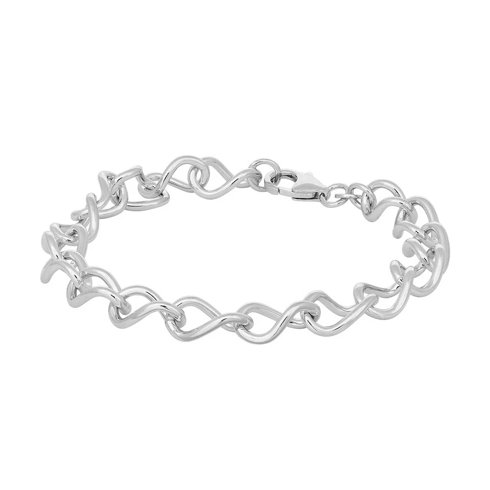 Rhod. sølv armbånd