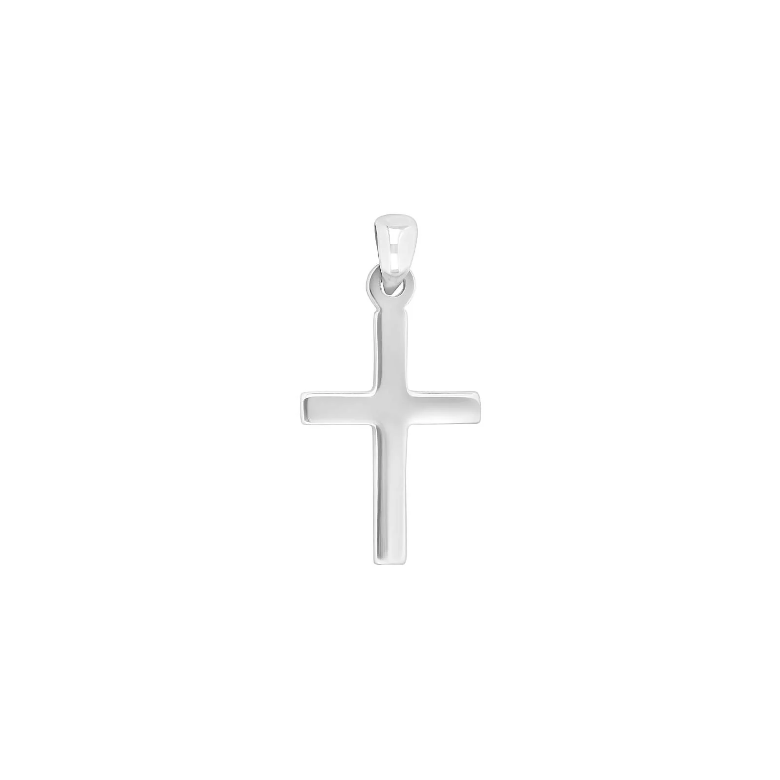 Rhod. sølv kors massiv 20mm