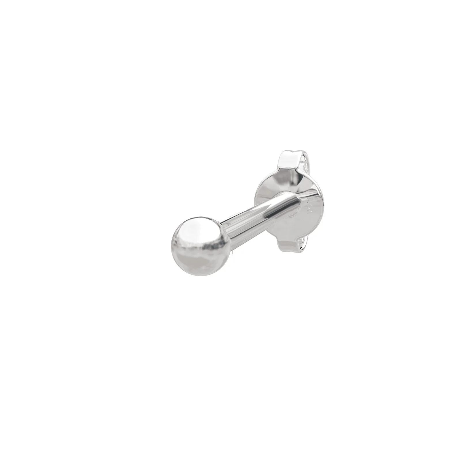 Rhod. sølvørestik 2mm kugle PIERCE52 1 stk.