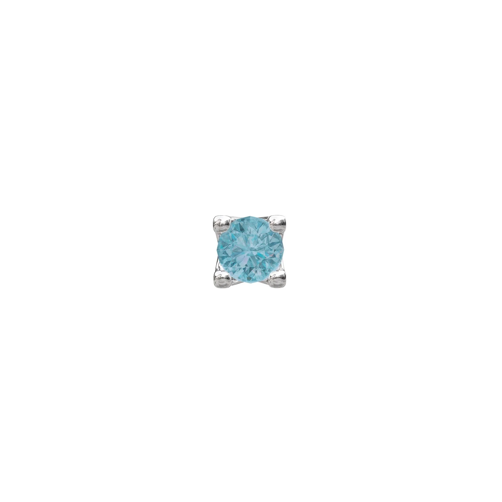 Rhod. sølvørestik m/London topaz farve cz PIERCE52 - Image 2