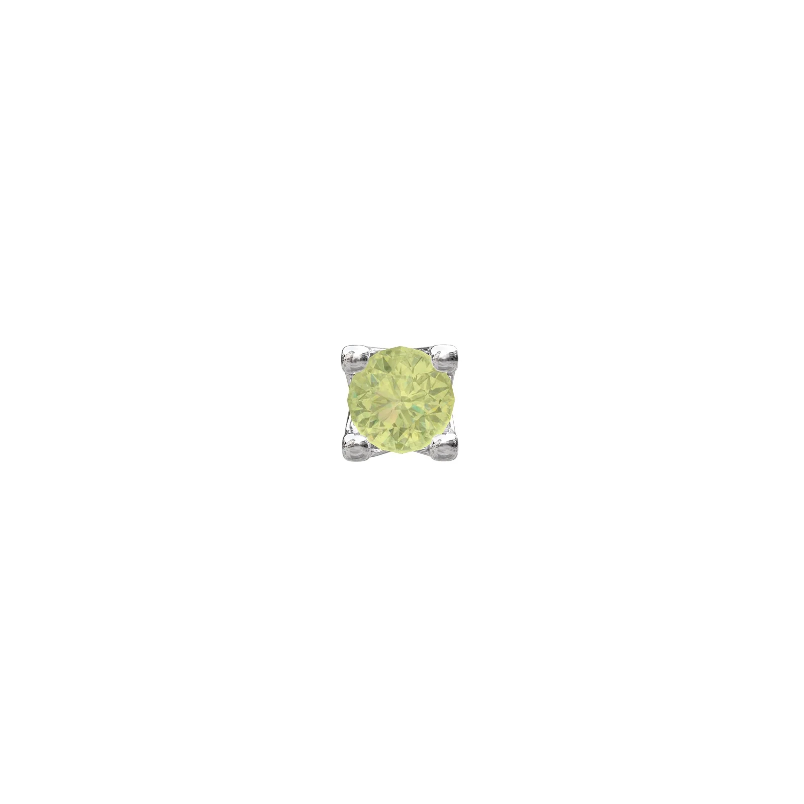 Rhod. sølvørestik m/peridot farve cz PIERCE52 1 st - Image 2