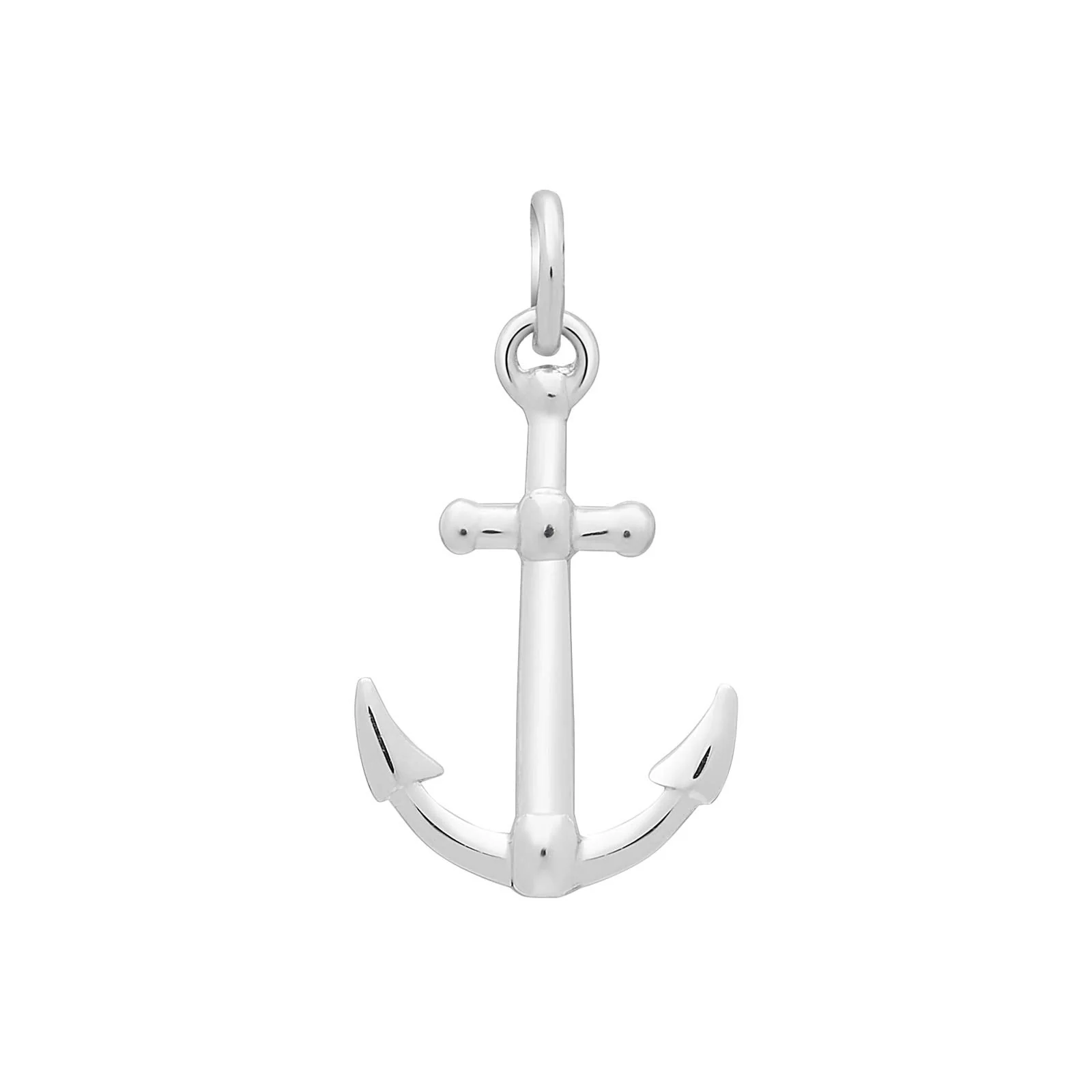 Rhod. sølvvedhæng/charm anker