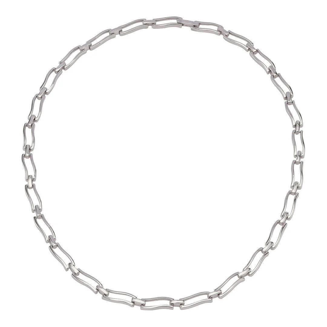 Rhodineret sølv collier