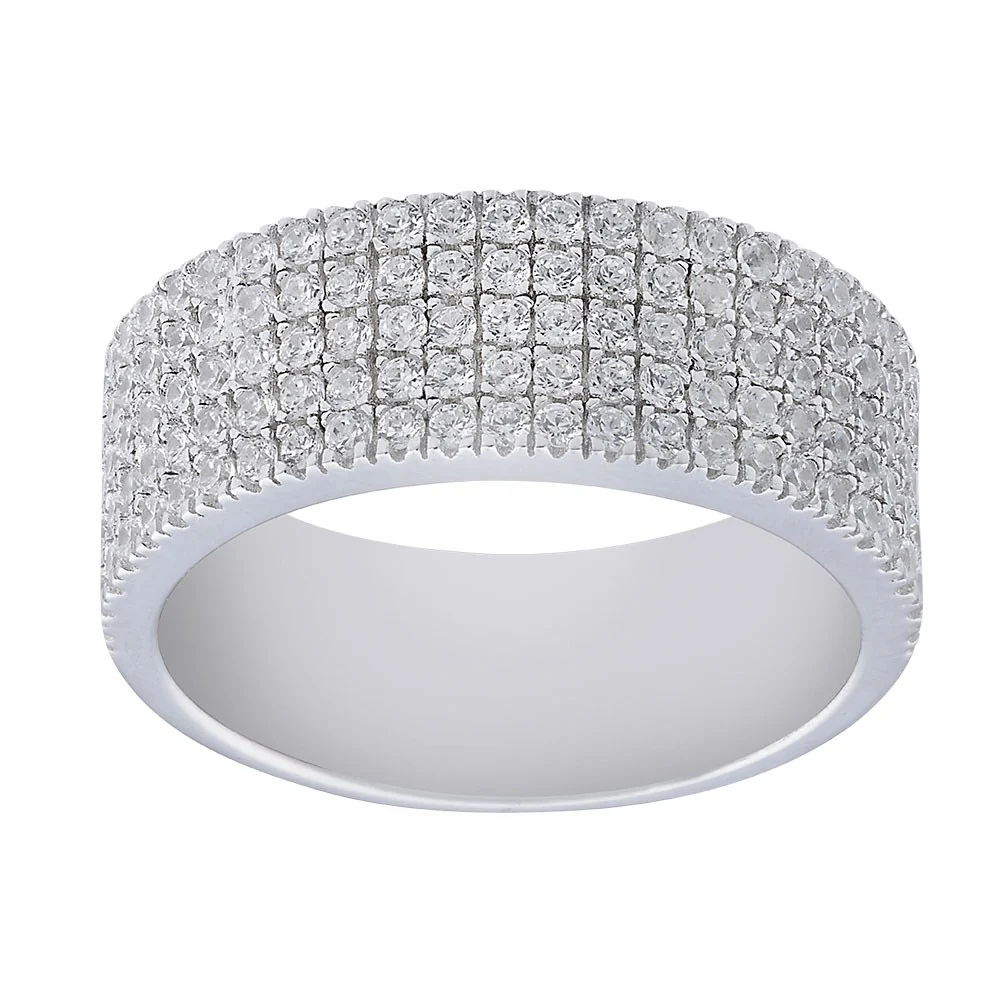 Rho. sølv ring ADINANOR m/ 5 rk. sorte cz. - Image 3