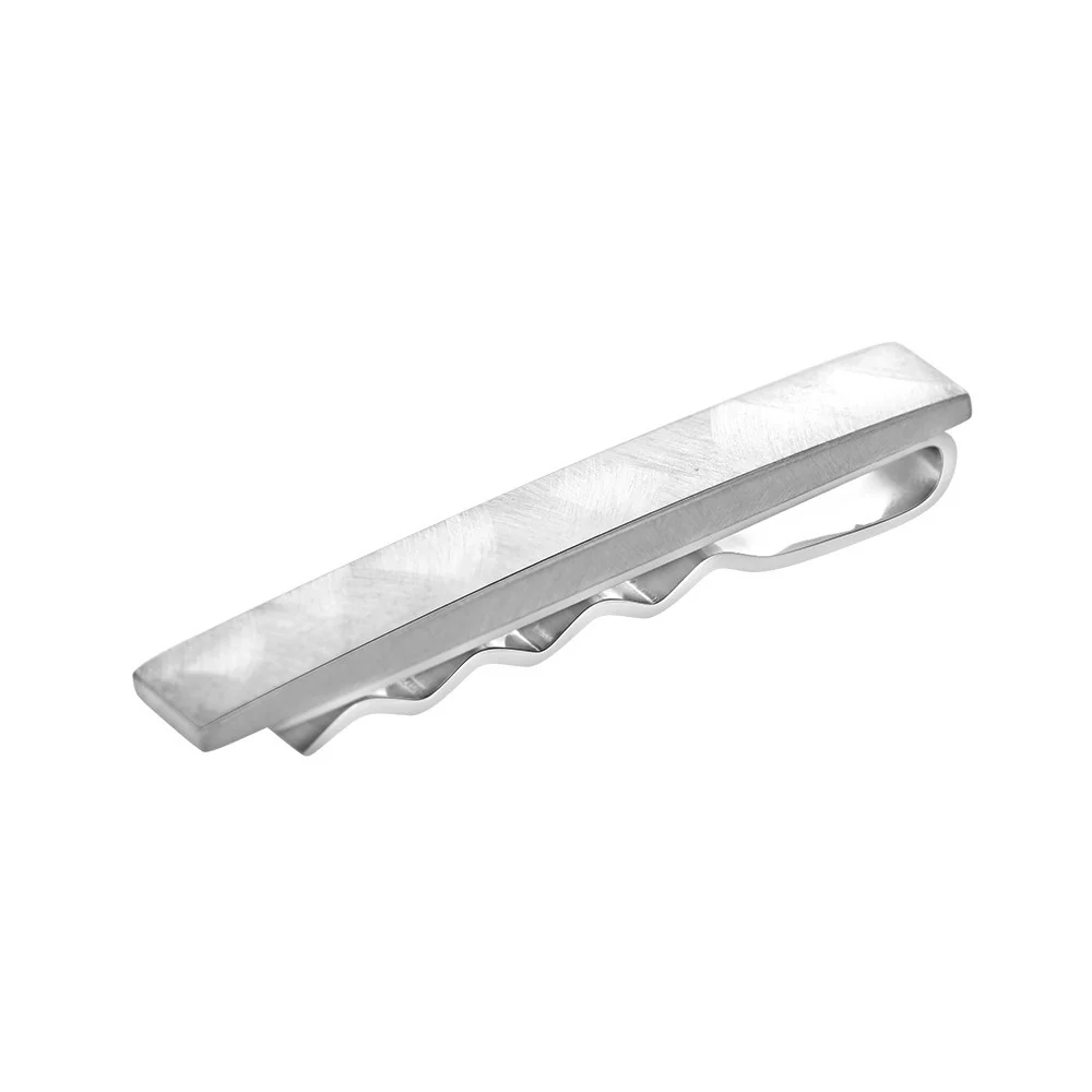 Rustfri stål slipseholder børstet 52mm