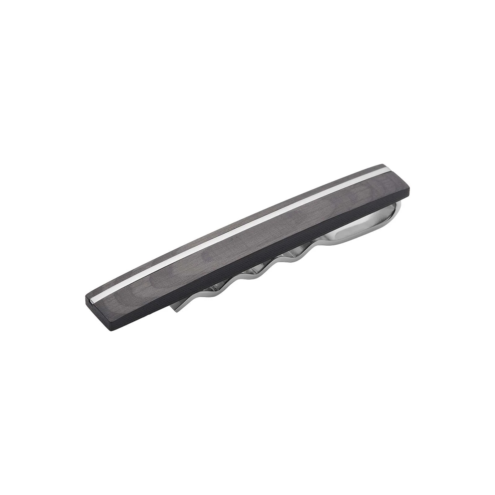 Rustfri stål slipseholder m. carbon