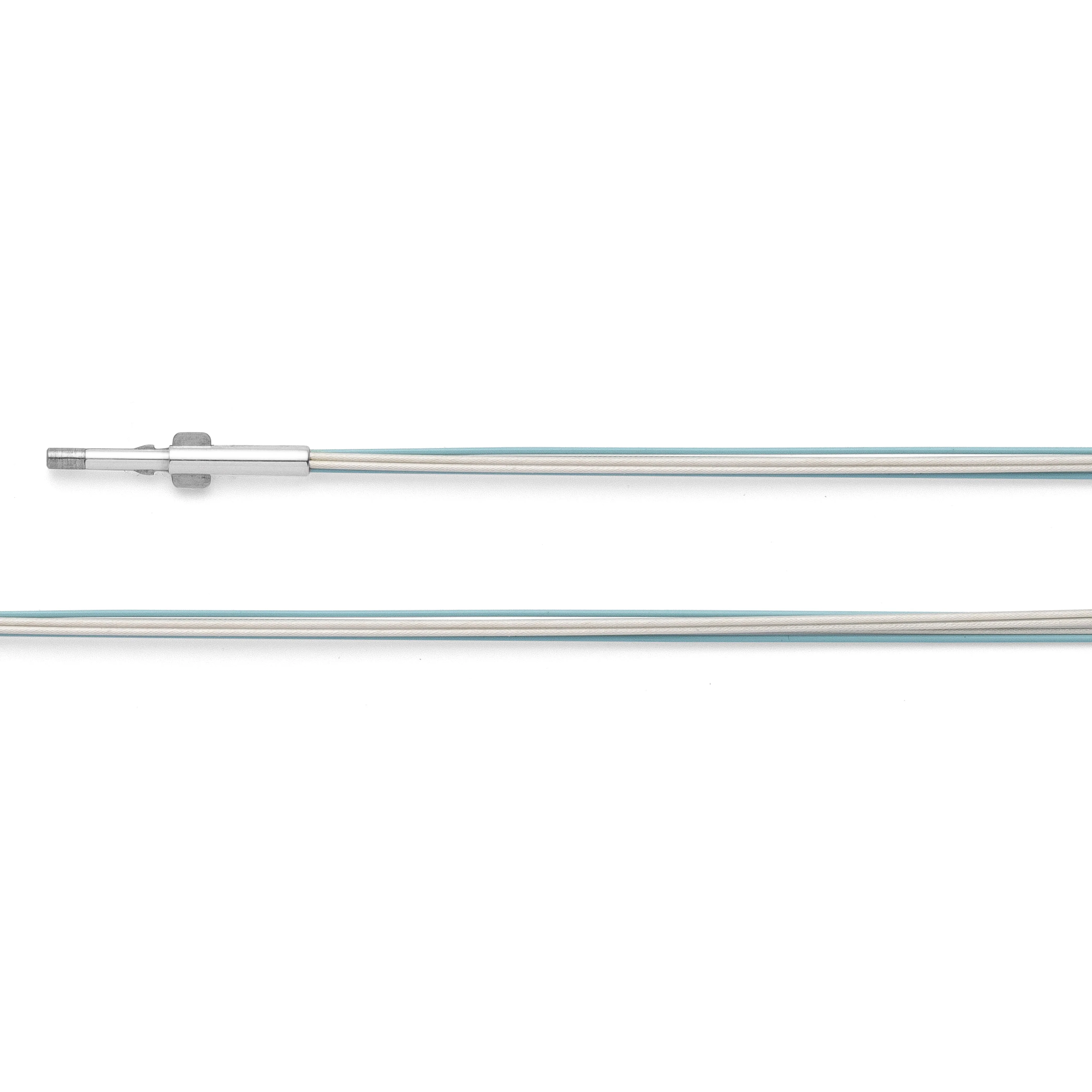 Rustfri stålbøjle 5 rækker, lyseblå, 0,5mm, 42cm