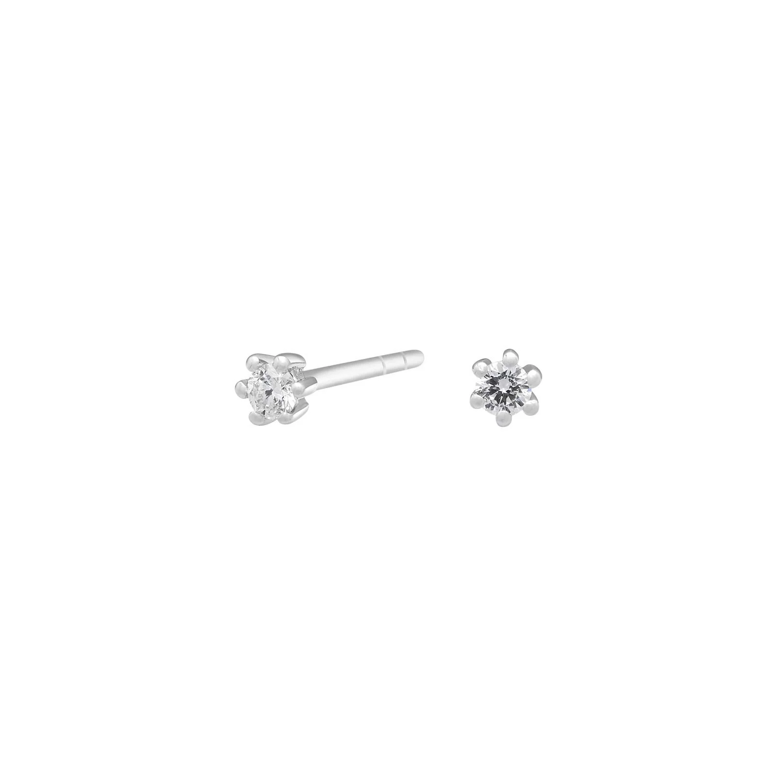 SIERSBØL 14k. Afrodite hvg. ørestik m. 0.06ct WSI