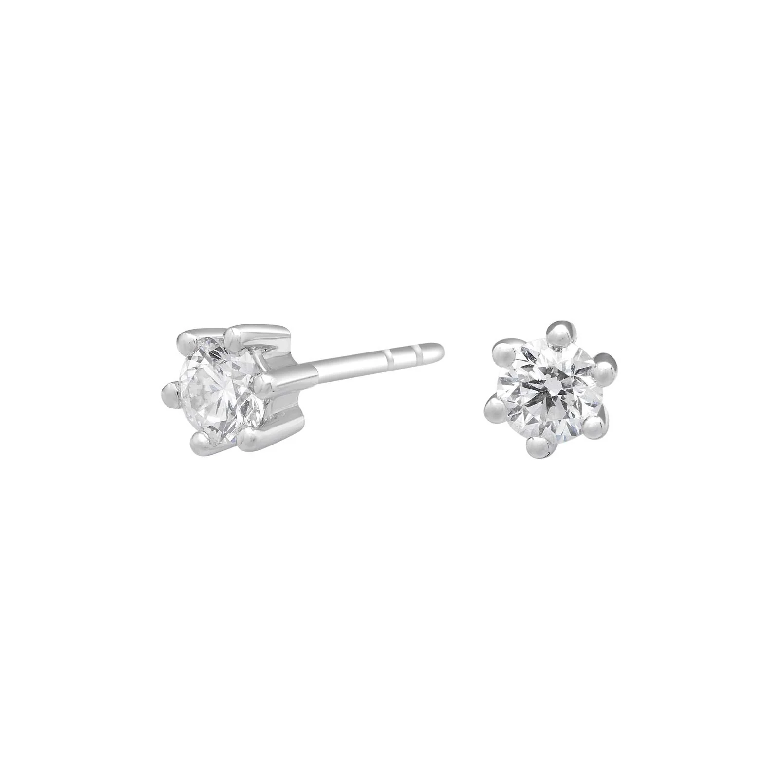 SIERSBØL 14k. Afrodite hvg. ørestik m. 0.40ct WSI