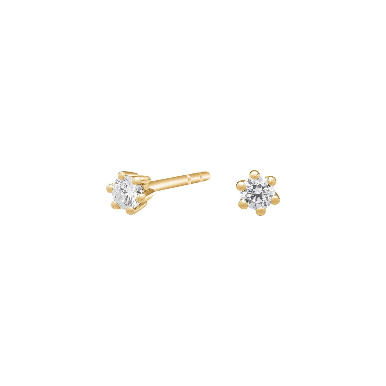 SIERSBØL 14k. Afrodite ørestik m. 0.10ct WSI