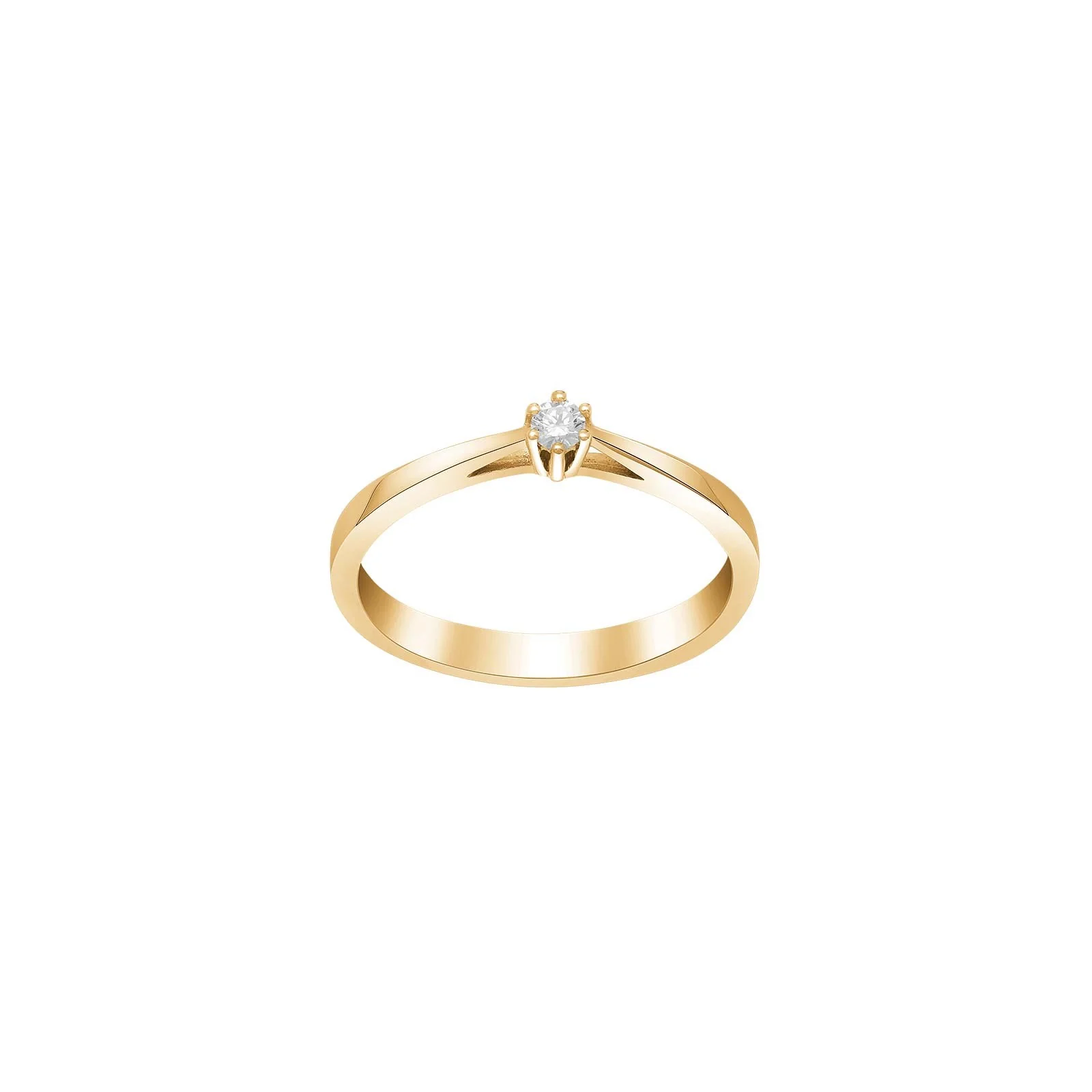 SIERSBØL 14kt. Afrodite guldring m. 0.05ct WSI