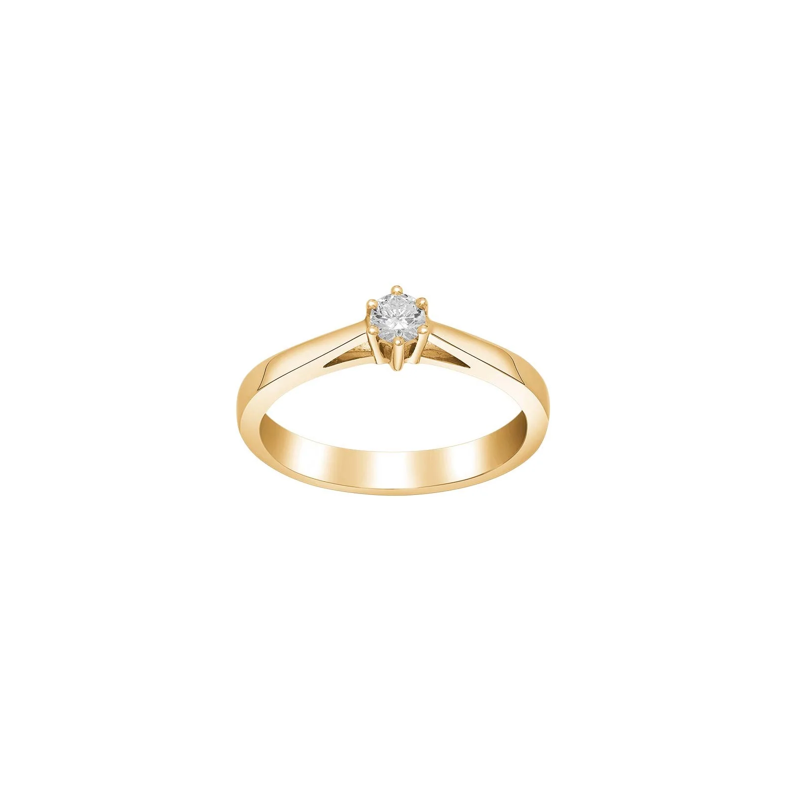 SIERSBØL 14kt. Afrodite guldring m. 0.15ct WSI
