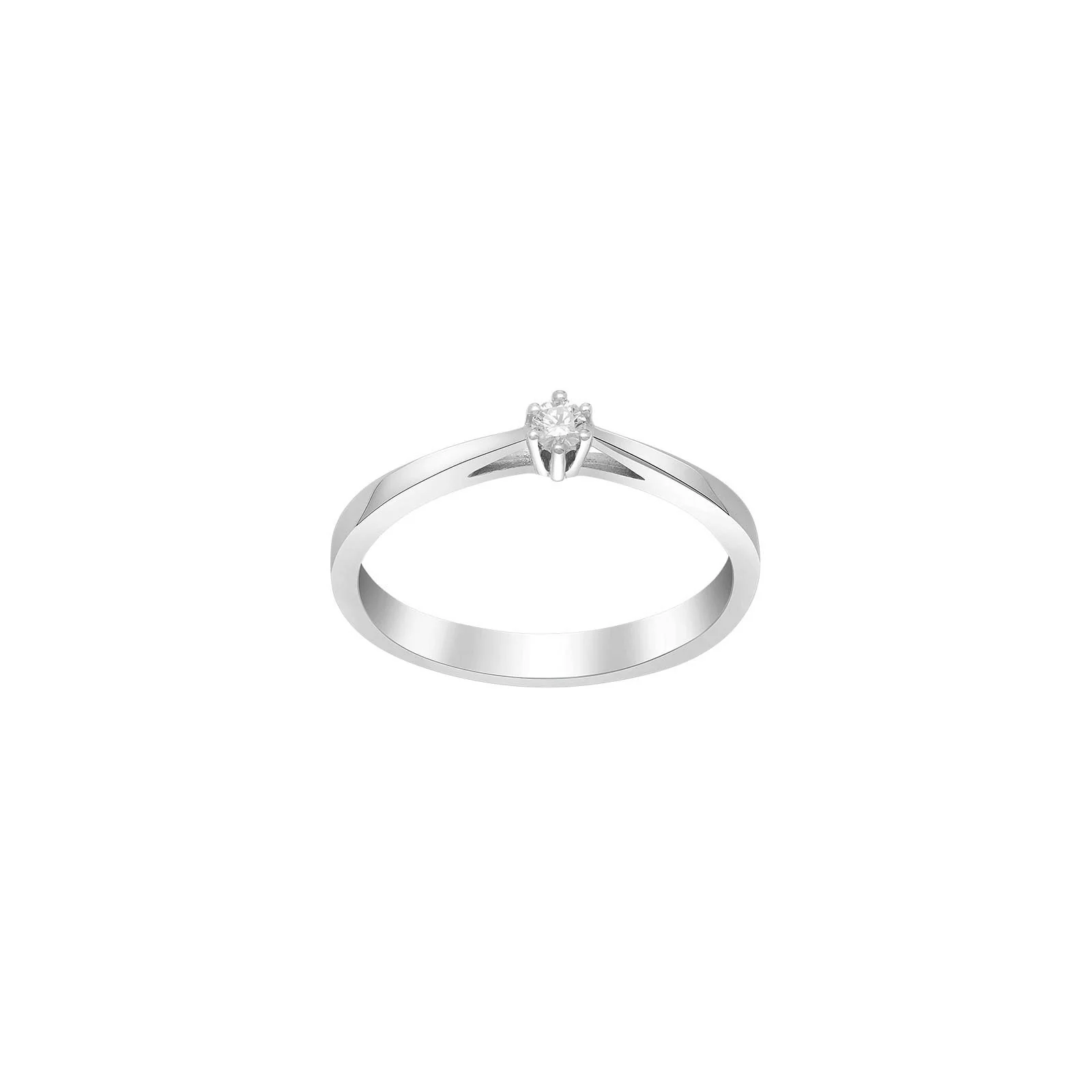 SIERSBØL 14kt. Afrodite hvg.guldring m. 0.05ct WSI