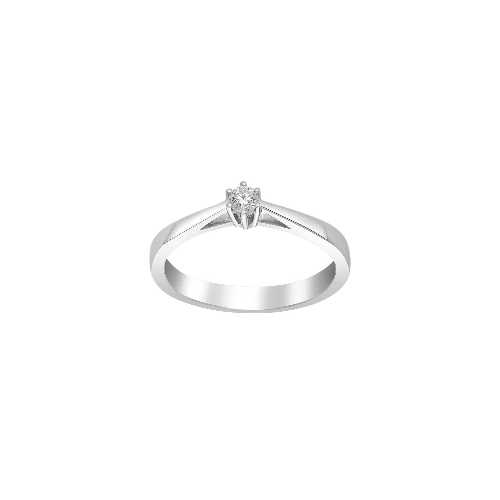 SIERSBØL 14kt. Afrodite hvg.guldring m. 0.10ct WSI