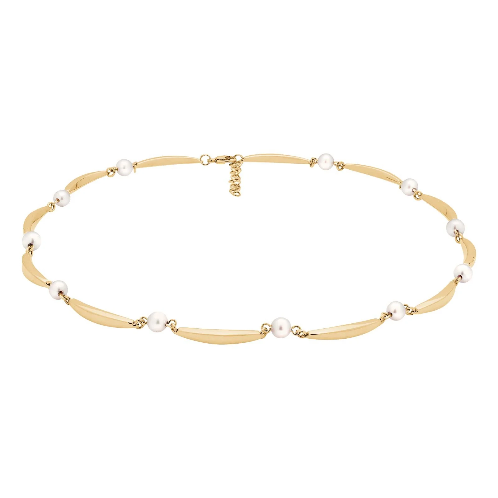 SIERSBØL 14kt. banan & perle (FWP) collier 42+3cm