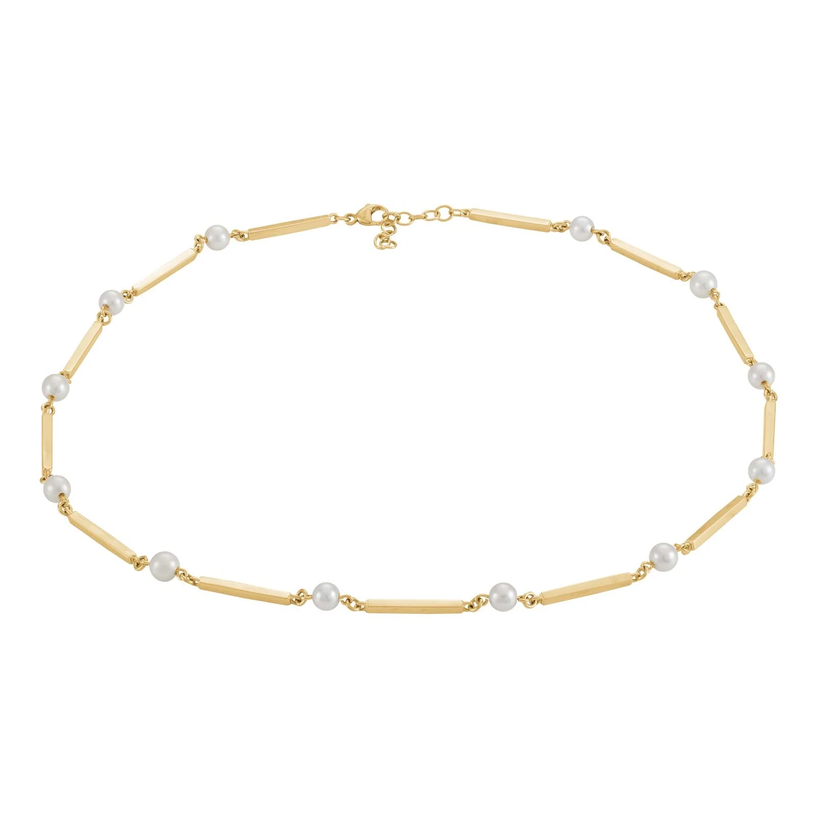SIERSBØL 14kt. pind & perle(FWP)collier 42+3 poli