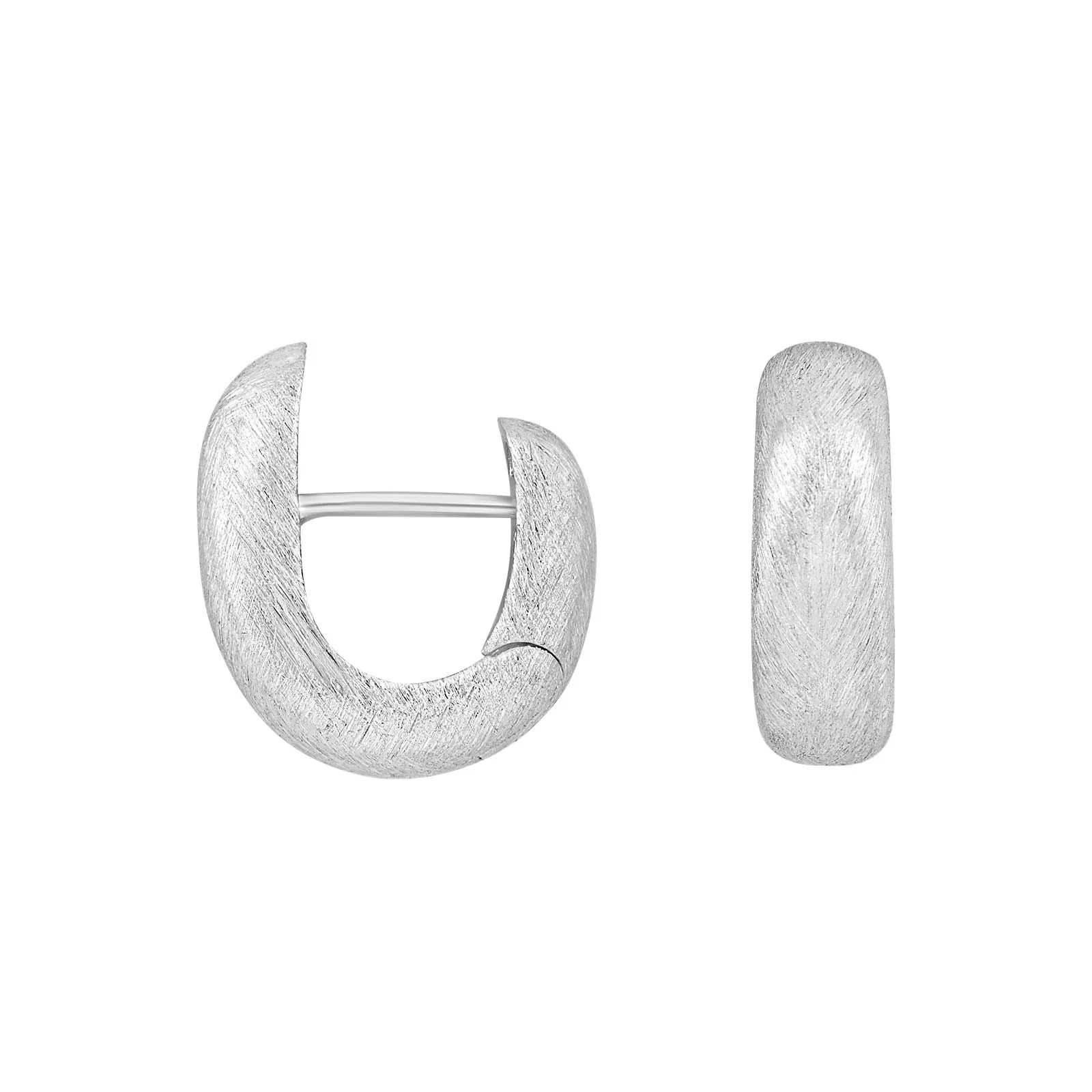 Sølv mat system-creoler Laura 18x6mm - Image 2