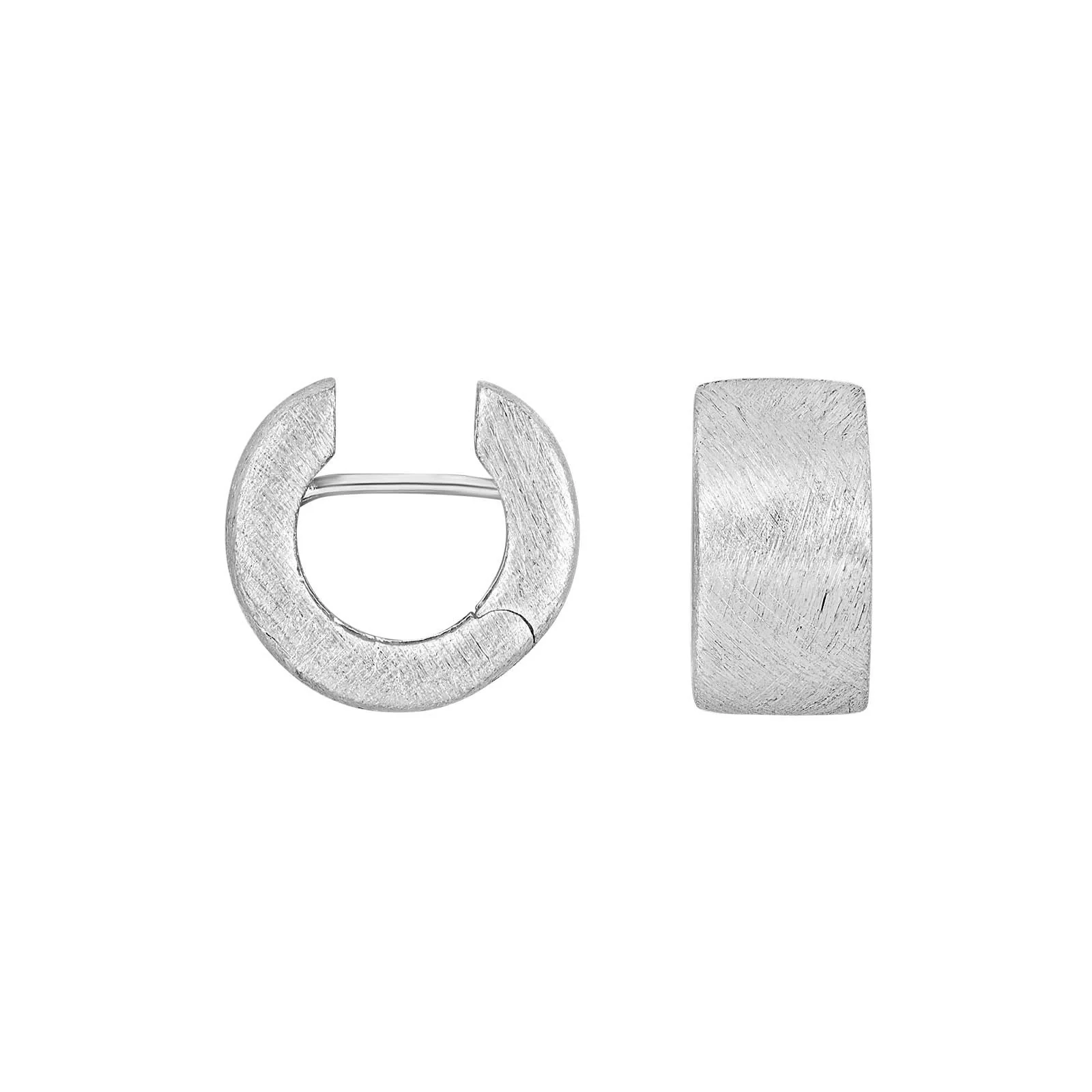 Sølv mat system-creoler Mila 15x8mm - Image 2