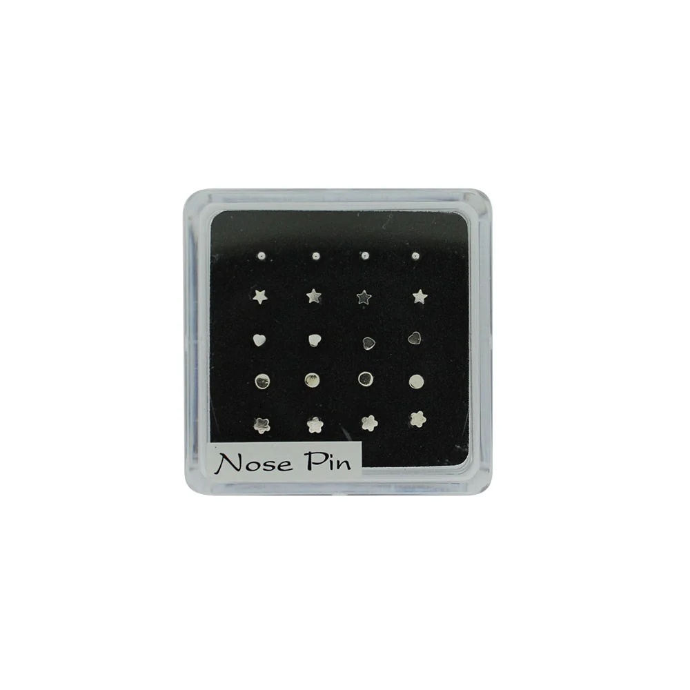 Sølv næse piercing, symboler 20 stk.
