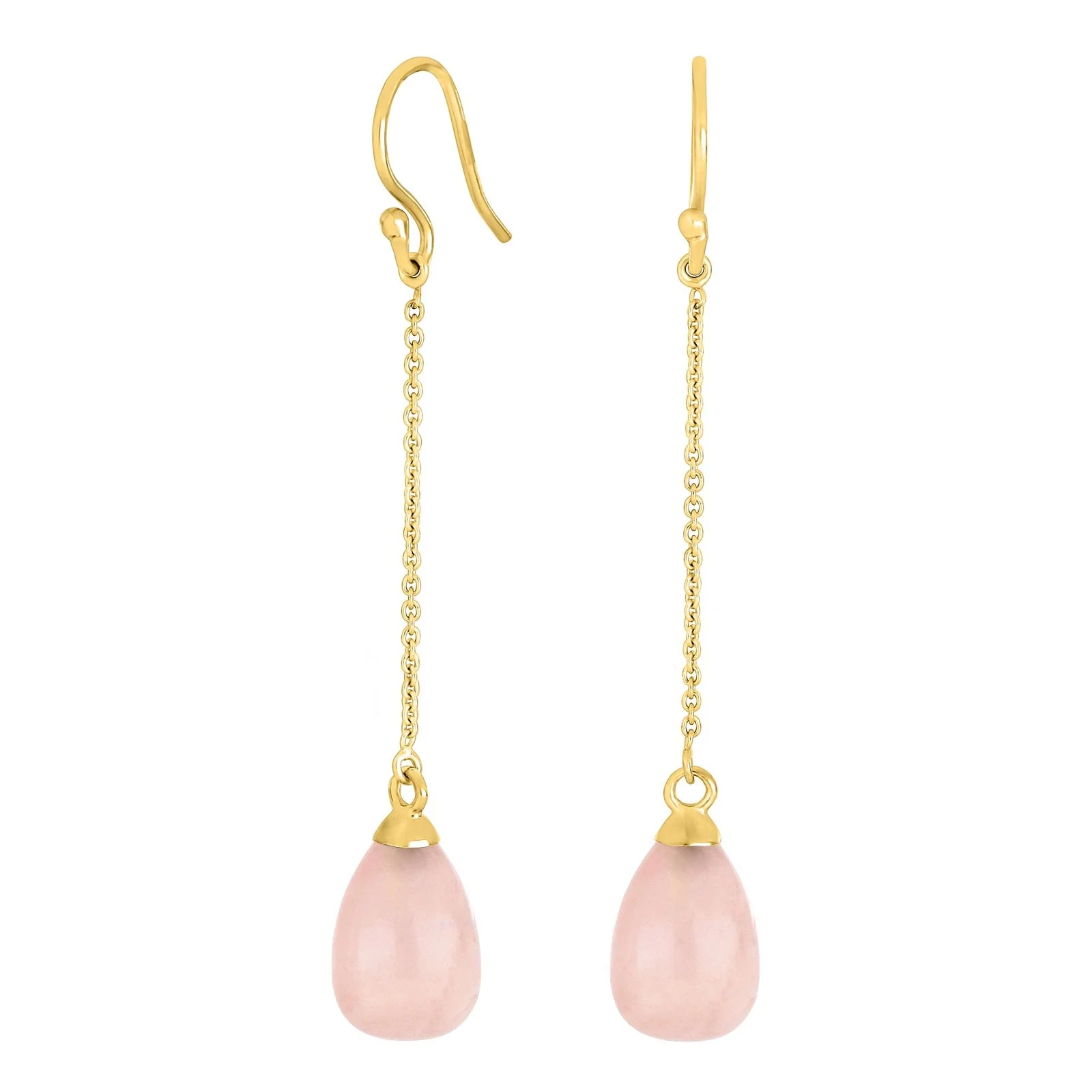 Sølv ørebøjler SWEETS52 rose quartz