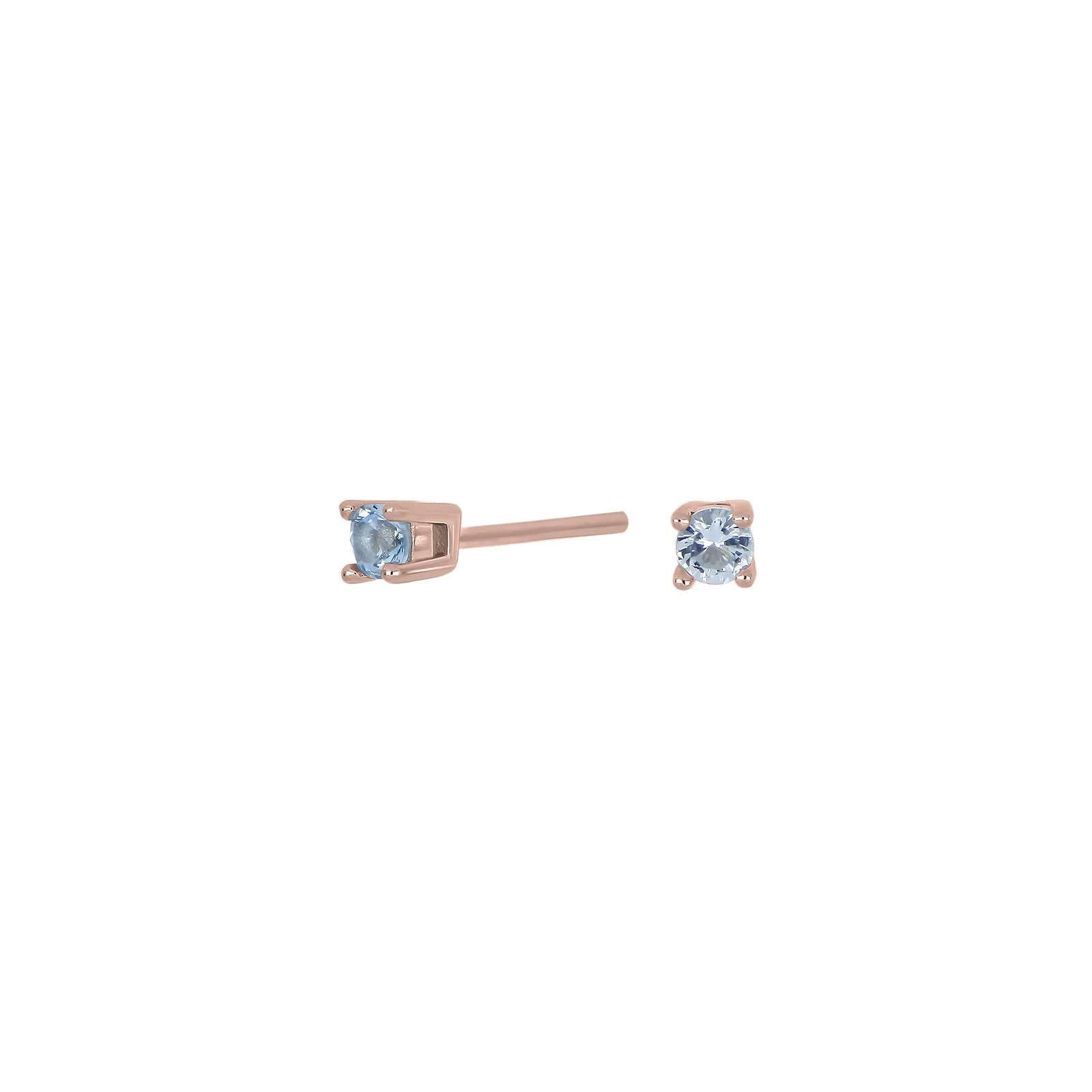 Sølv ørestikker lyseblå 3mm HELENNOR - Image 2