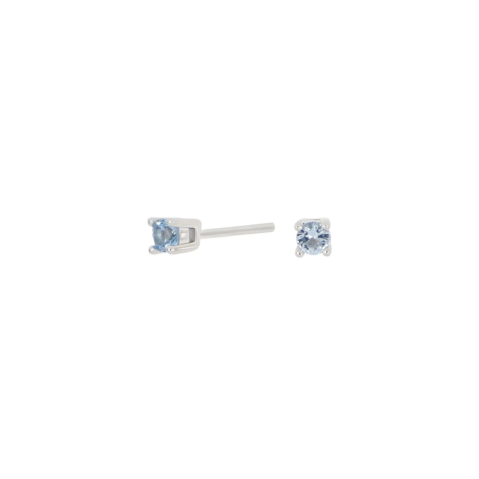 Sølv ørestikker lyseblå 3mm HELENNOR - Image 3