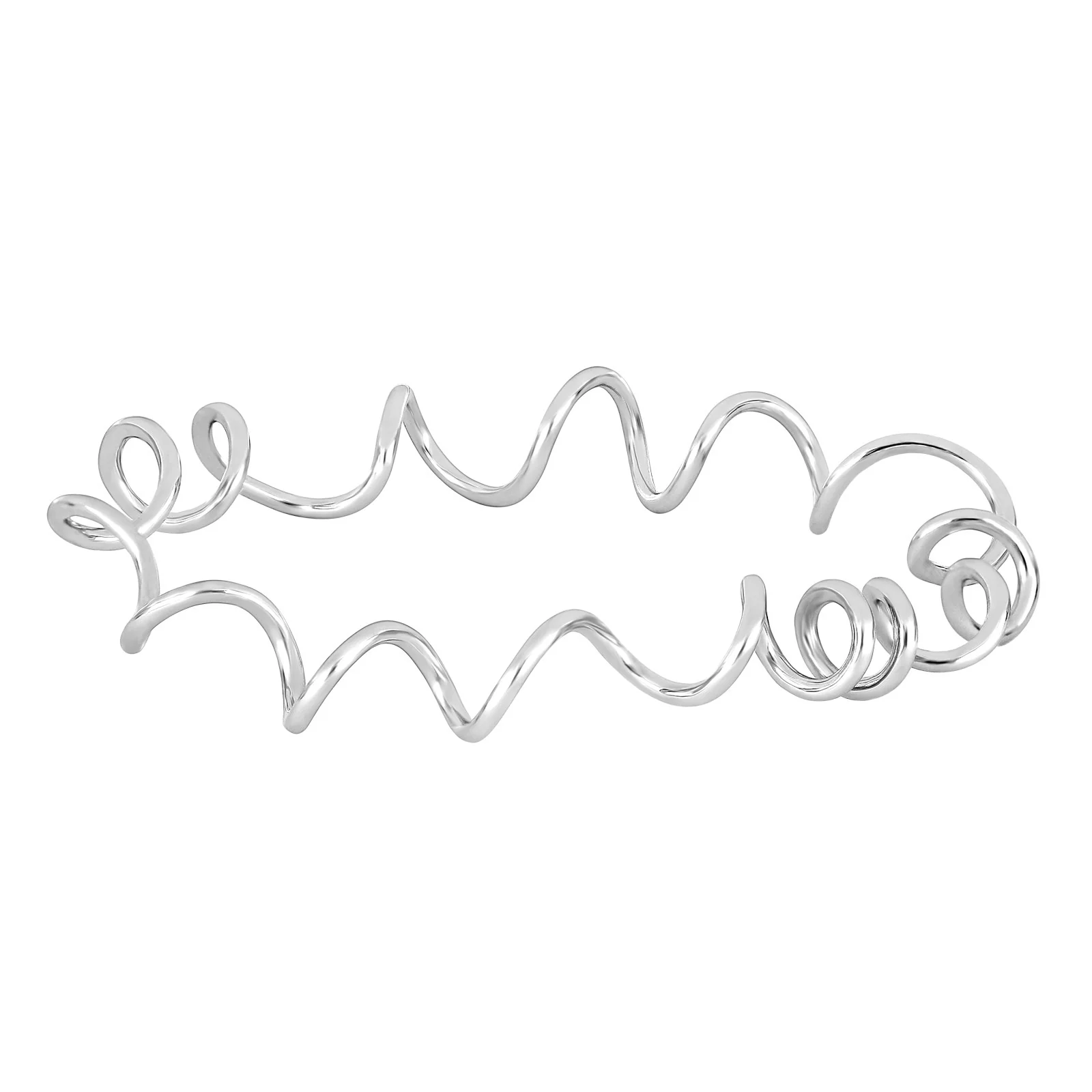 Sølv rhod. armring wire 62mm