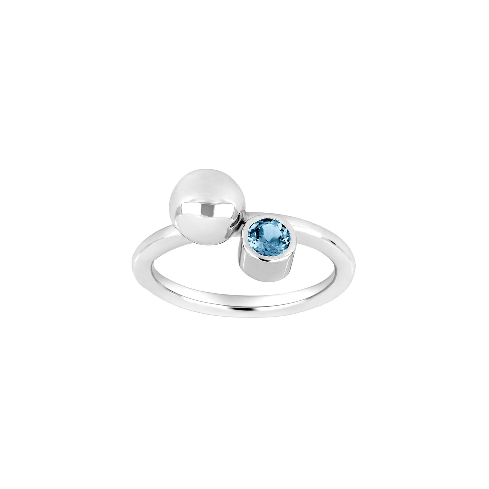Sølv rhod. ring Color m/London topaz - Image 2