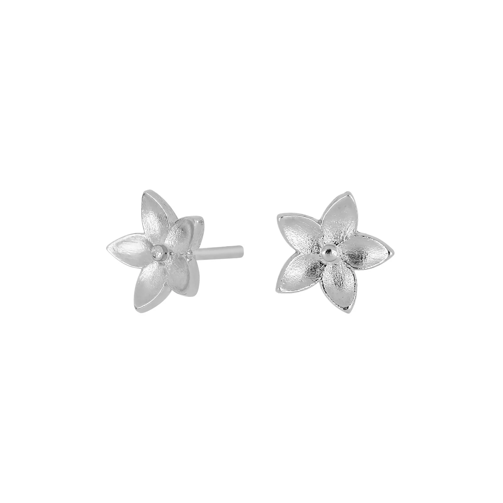 Sølv rhodineret ørestik Lotus