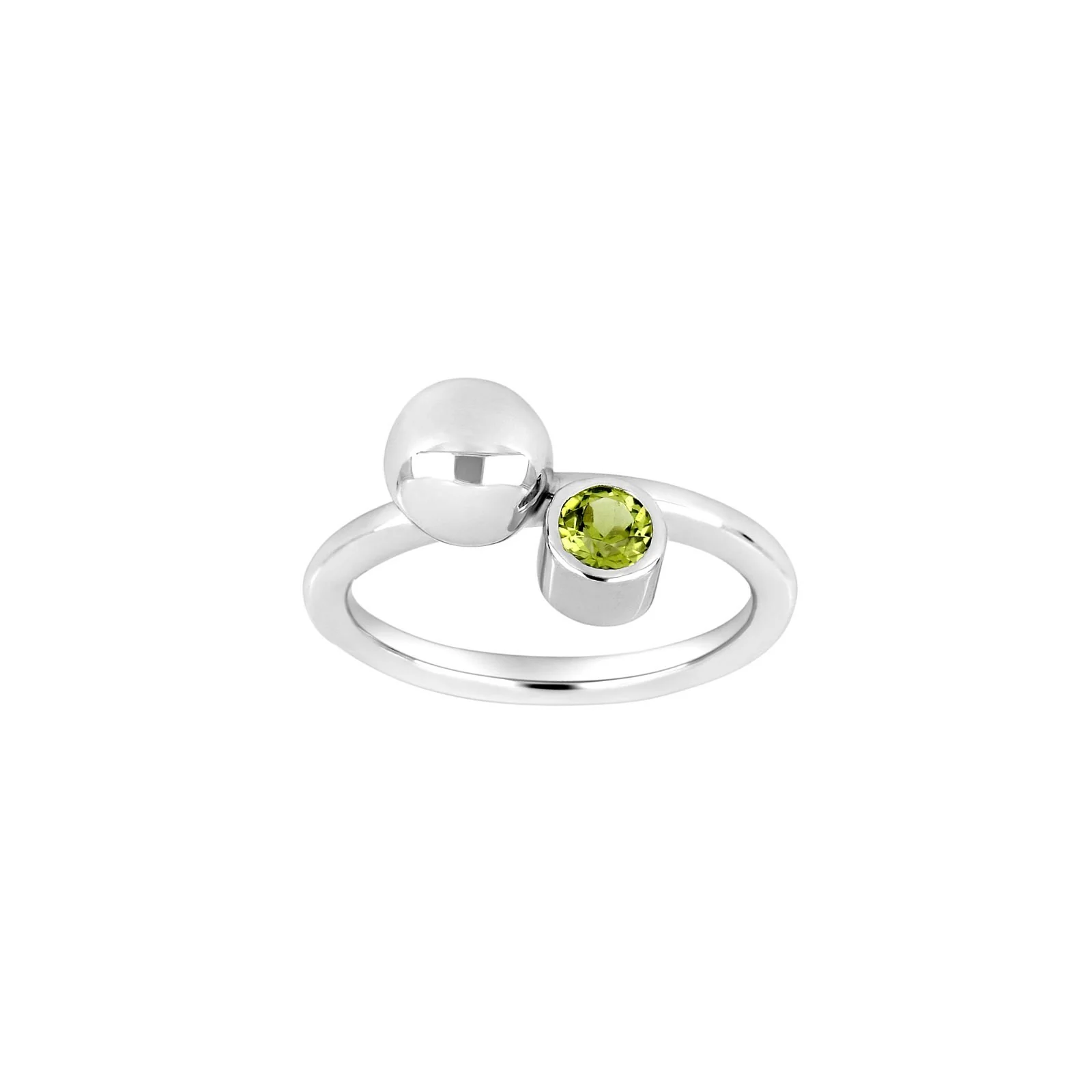 Sølv rhodineret ring Color m/peridot - Image 2