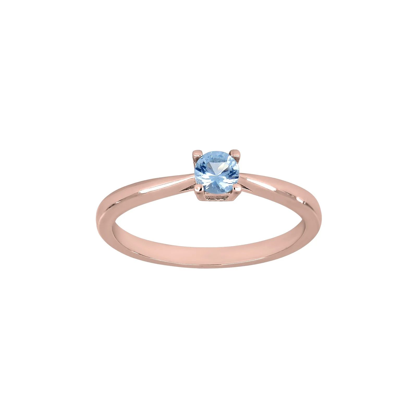 Sølv ring 4mm lyseblå HELENNOR - Image 3