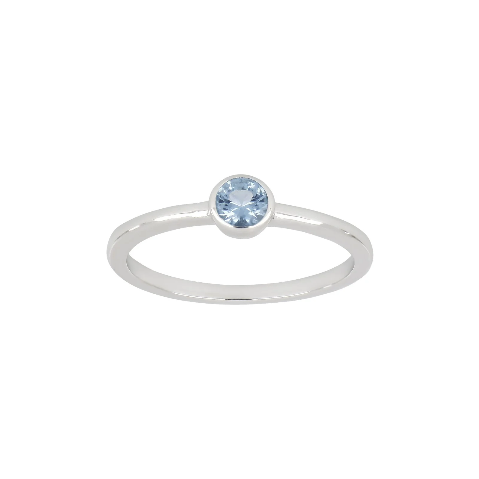 Sølv ring 4mm lyseblå HILDANOR - Image 3