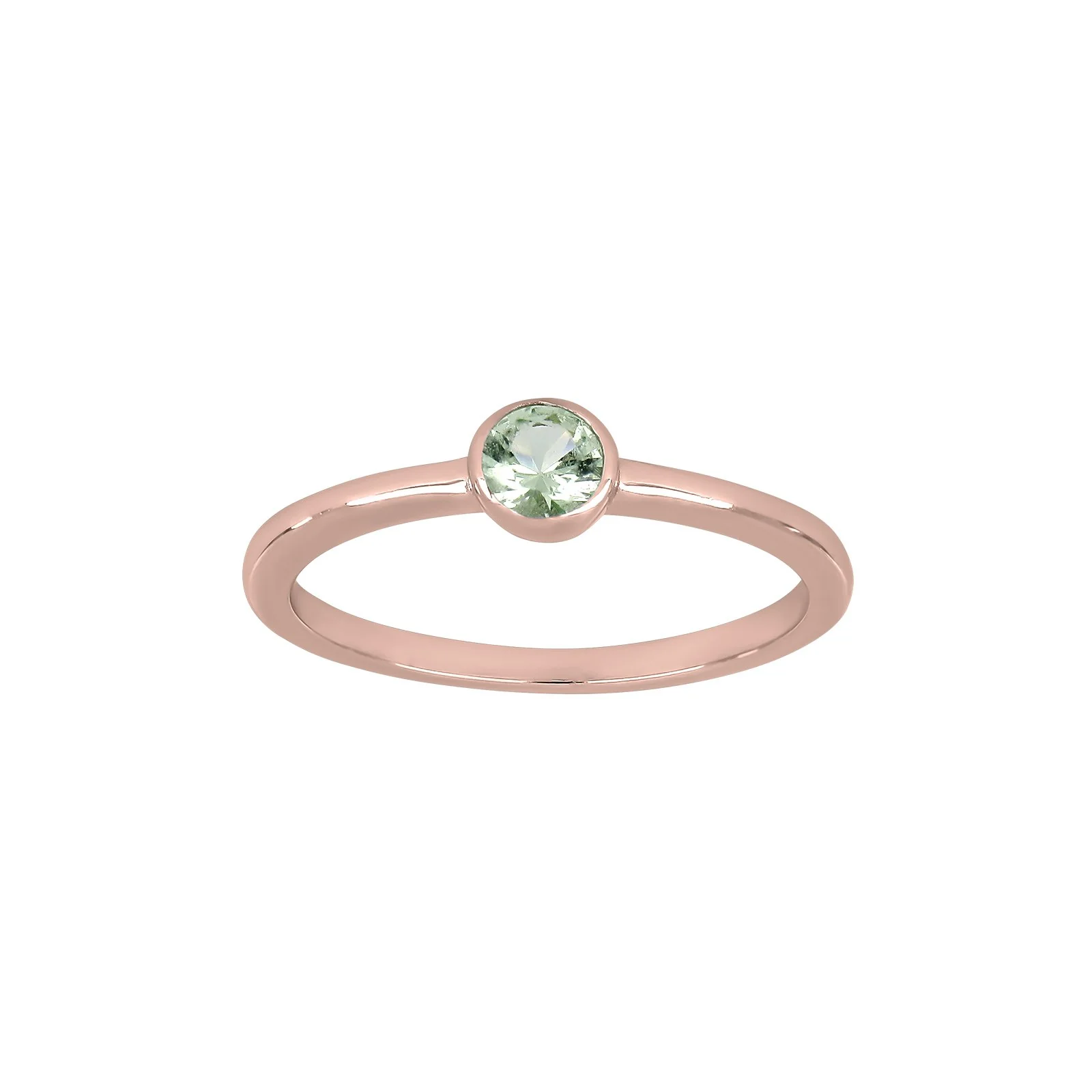 Sølv ring 4mm lysegrøn HILDANOR - Image 2
