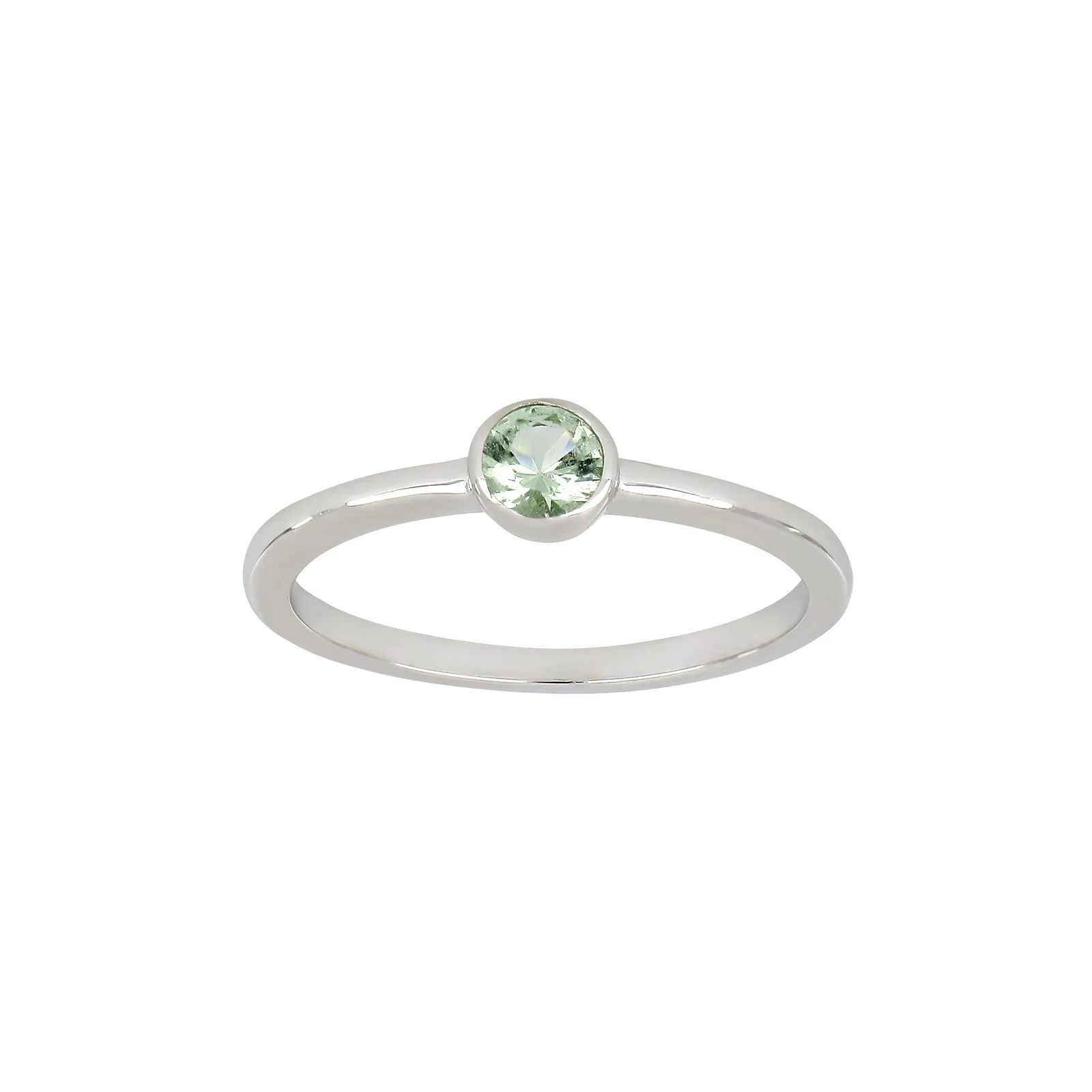 Sølv ring 4mm lysegrøn HILDANOR - Image 3